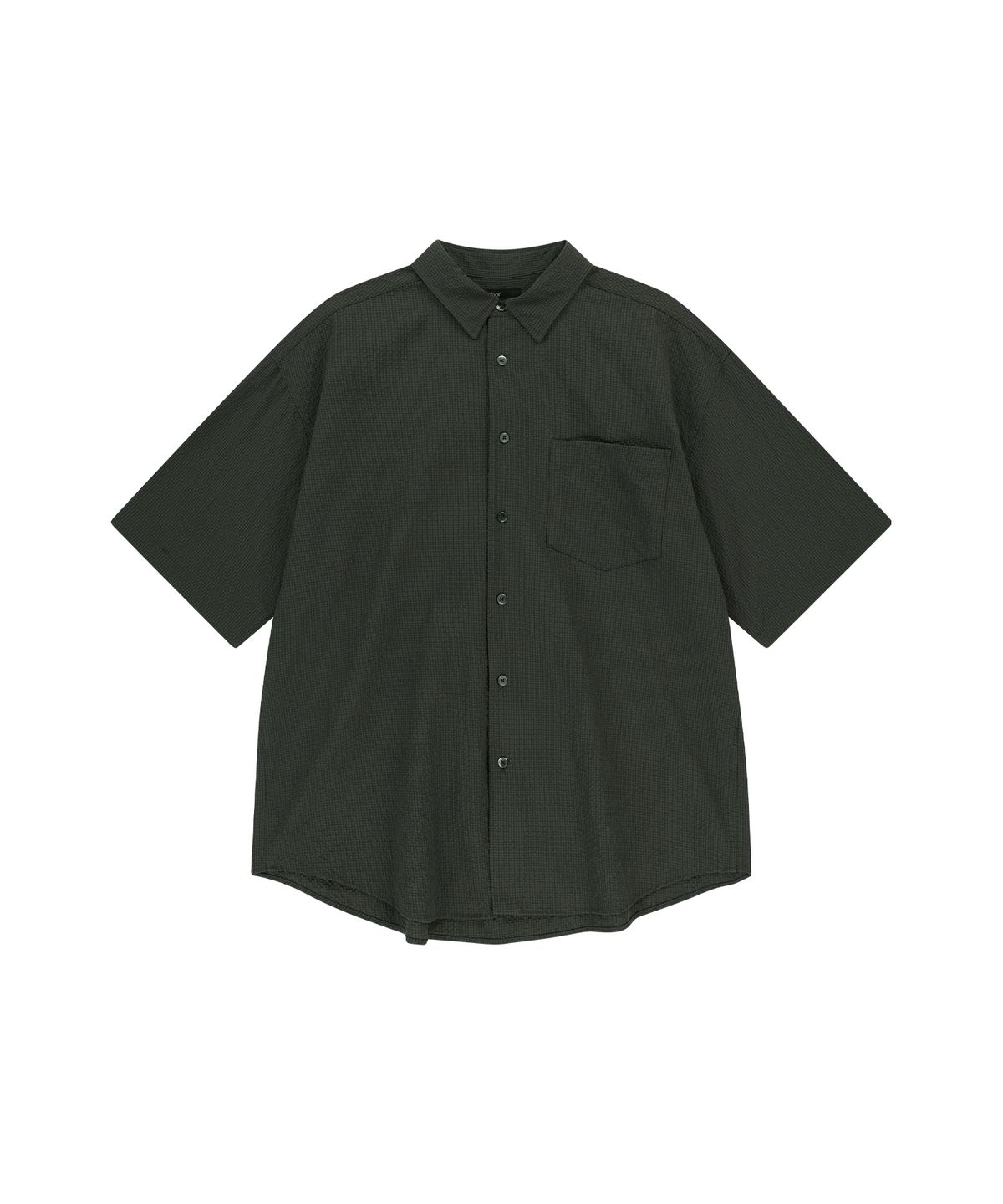 엔도어(ENDOOR) Washed seerucker 1/2 shirt (olive gray)