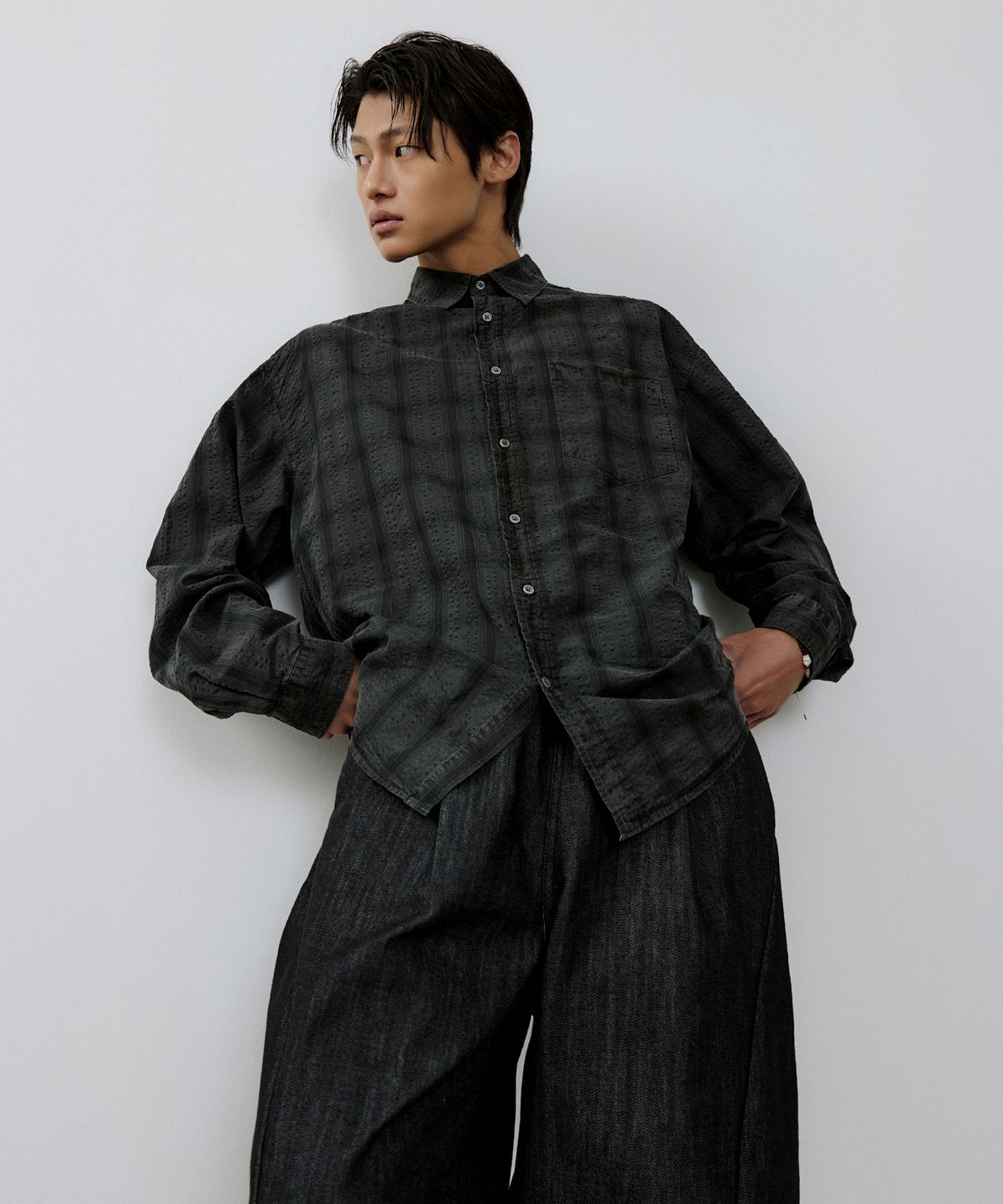 엔도어(ENDOOR) Vintage check shirt (vtg gray)
