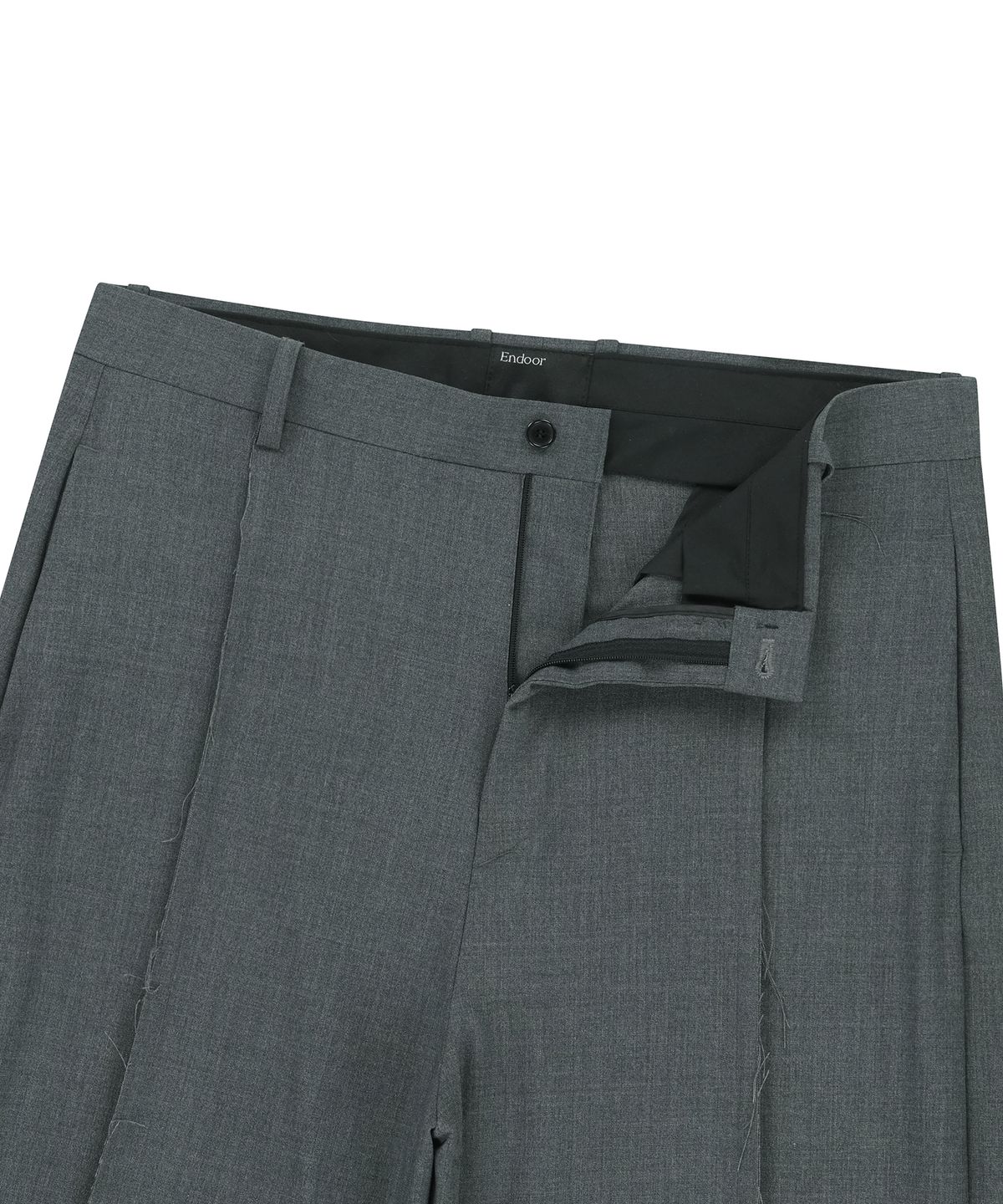 엔도어(ENDOOR) Exposed seam pants (charcoal)