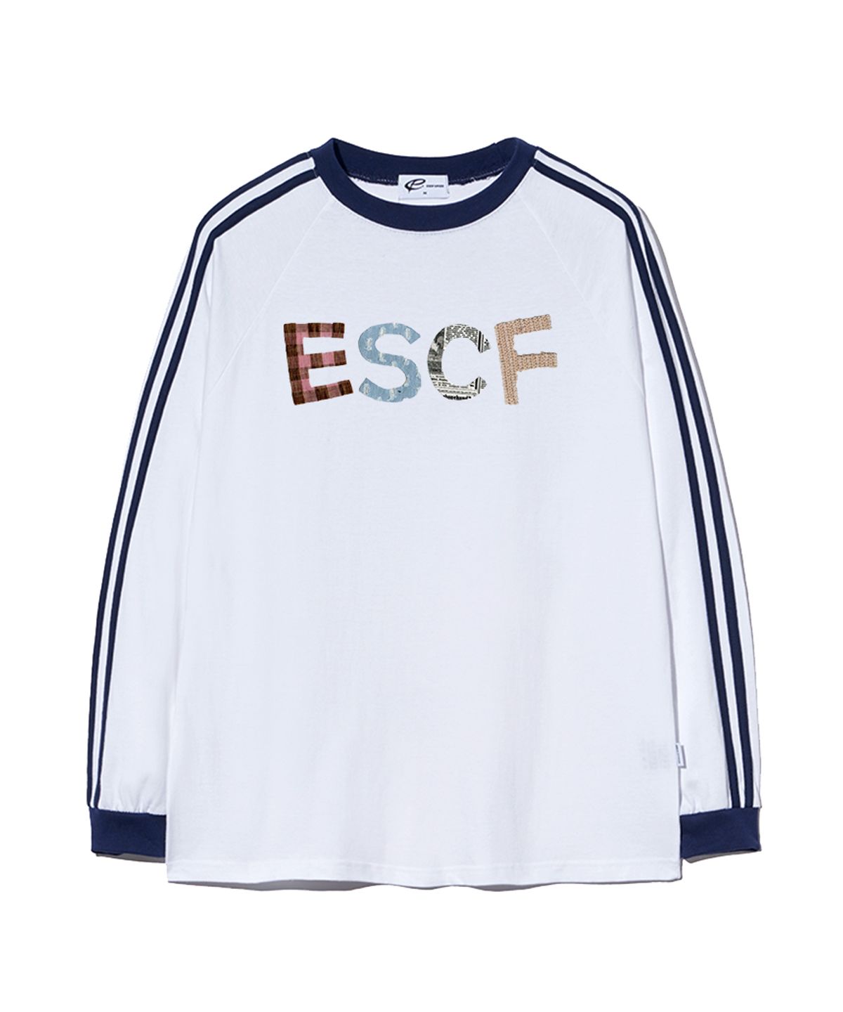 이스케이프프롬(ESCAPEFROM) 패치 빈티지 로고 프린트 트랙 롱슬리브 화이트