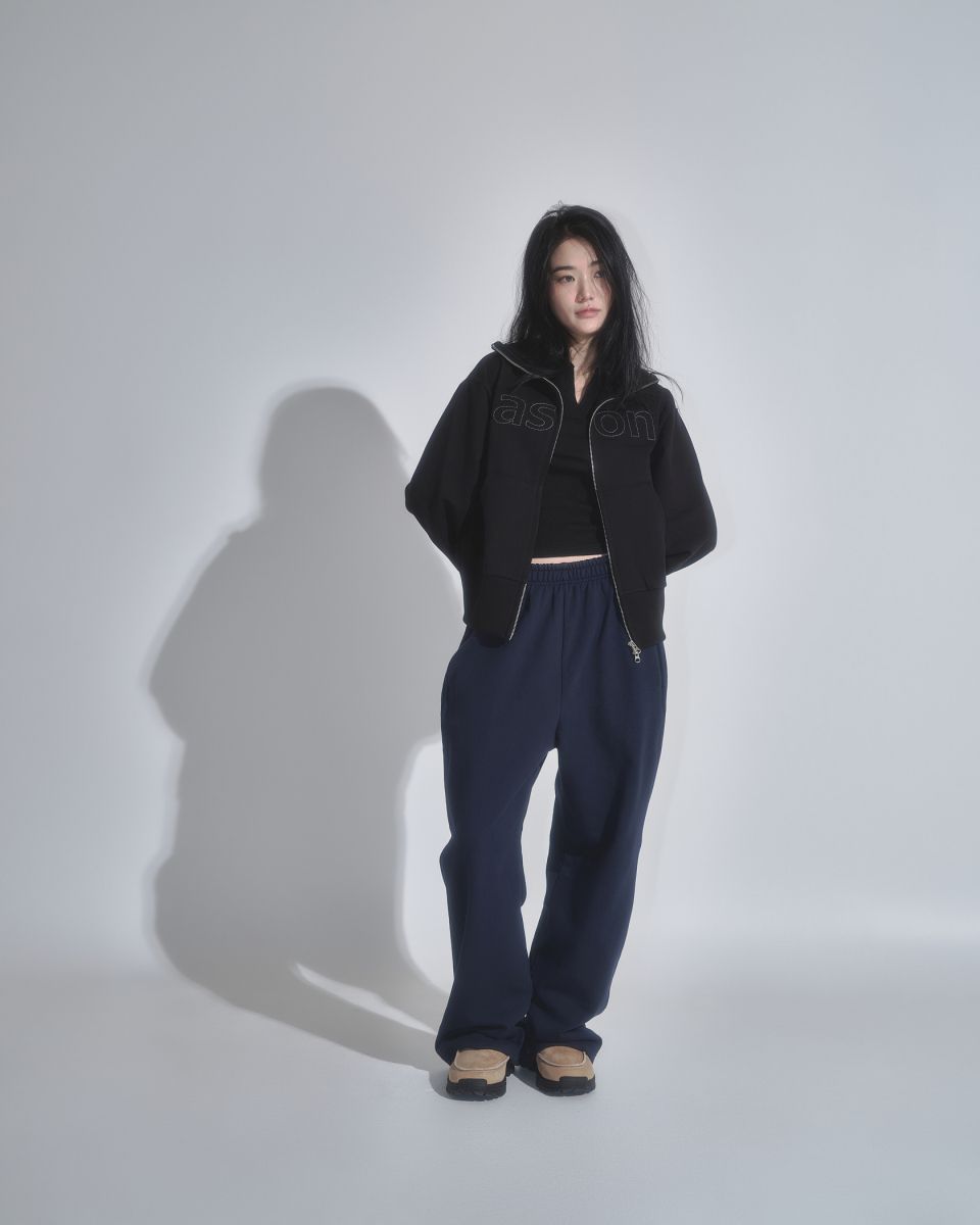 MUSINSA公式 | ASON BAY SWEAT ZIP-UP / BLACK