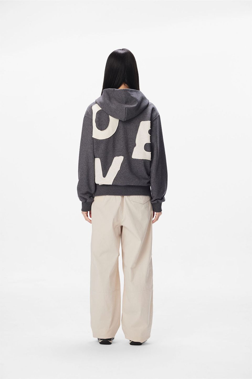 MUSINSA公式 | SUNLOVE Capital Zip Up Hoodie Heather Grey