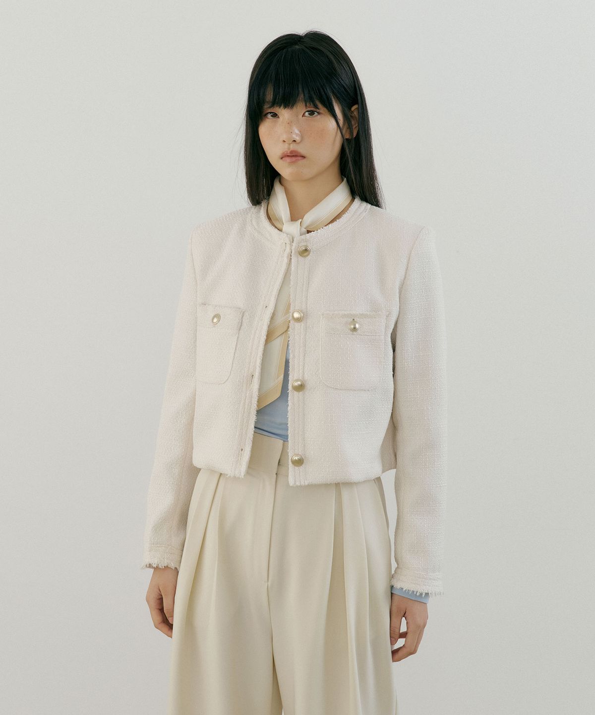 루시르주(LUCIR ZU) V-Strap Knit (cream)