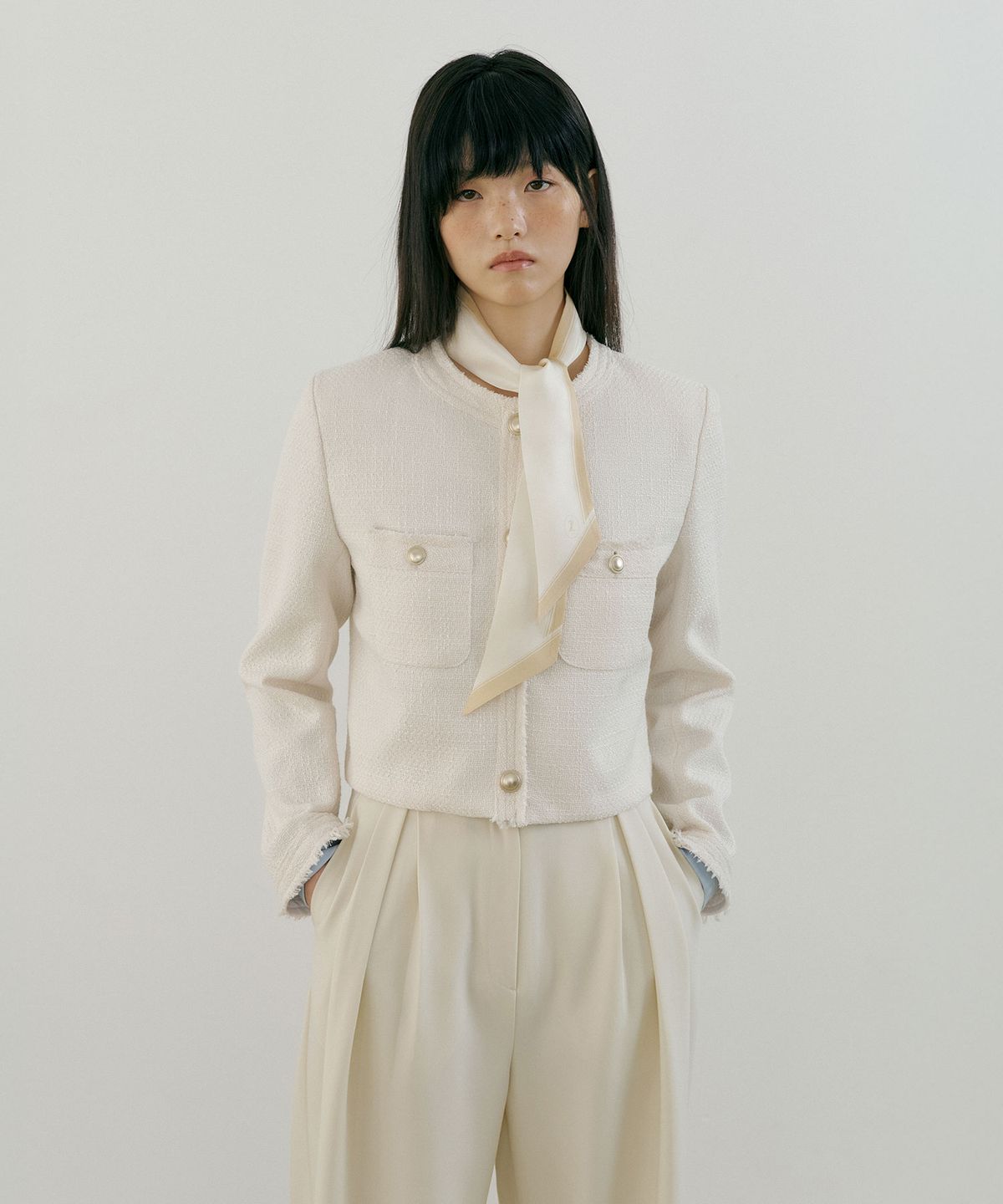 루시르주(LUCIR ZU) V-Strap Knit (cream)