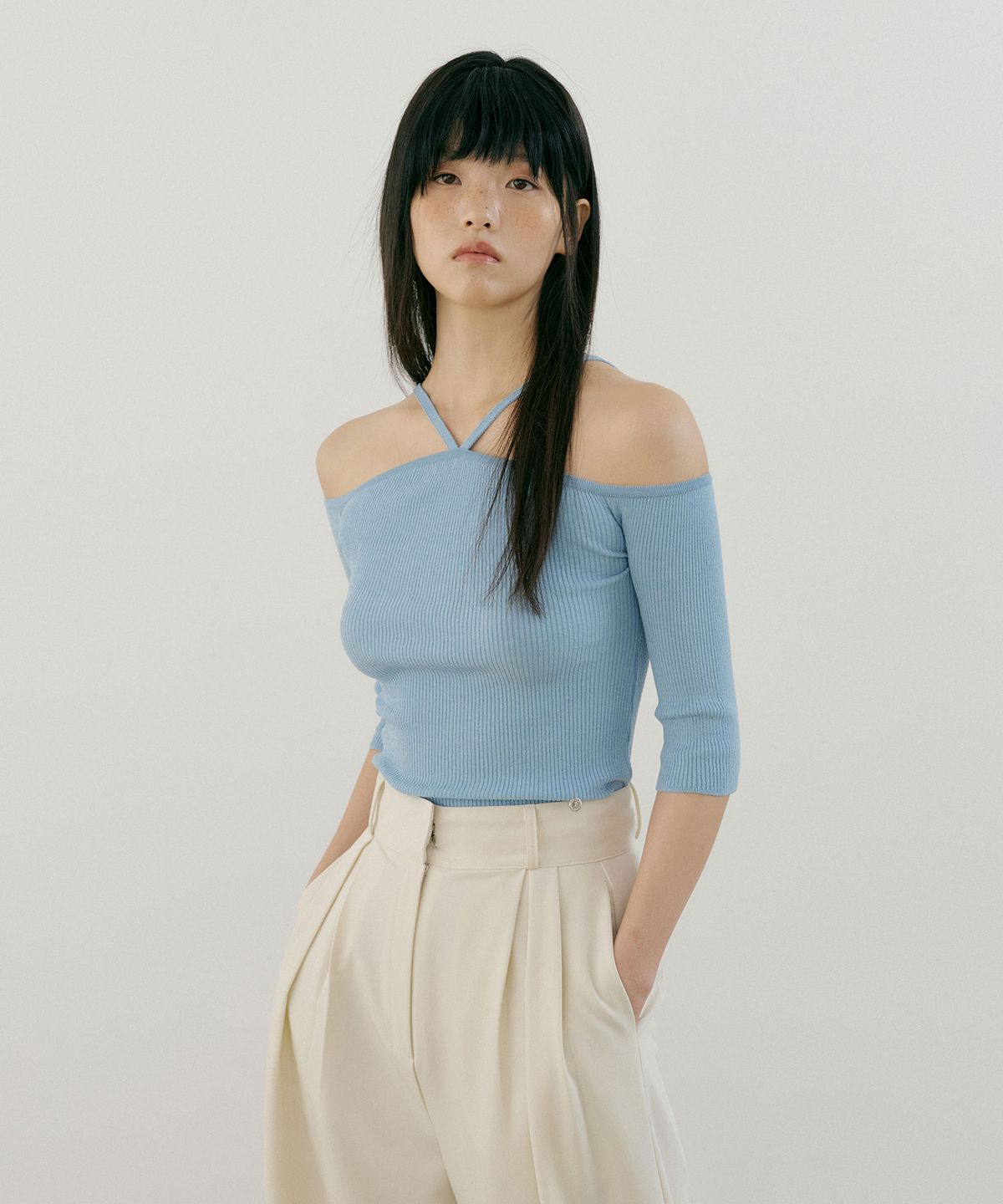 루시르주(LUCIR ZU) V-Strap Knit (sky blue)