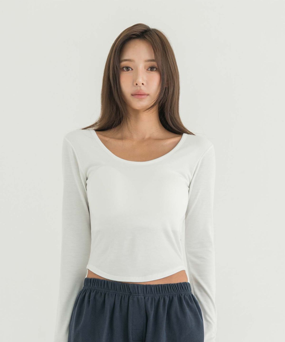 도로시와(DOROSIWA) [풀샷몰드] 라운드 기모 캡내장 긴팔티_6colors