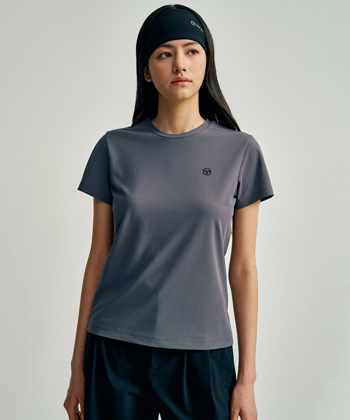 세르지오 타키니(SERGIO TACCHINI) W 레이프레쉬 피케 반팔 티셔츠 (D.Grey)