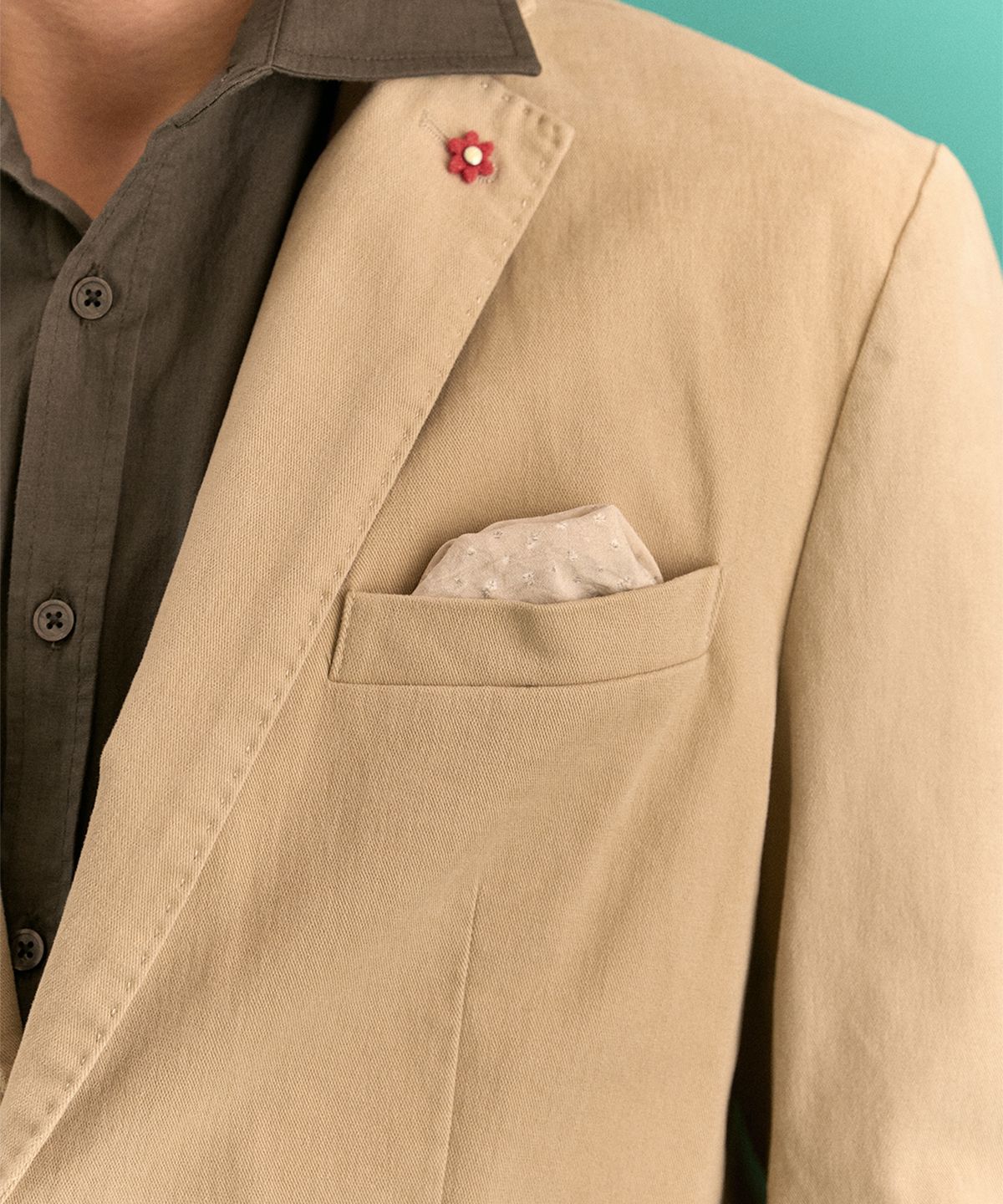 빠니깔레(PANICALE) 베이지 워싱 코튼 자켓