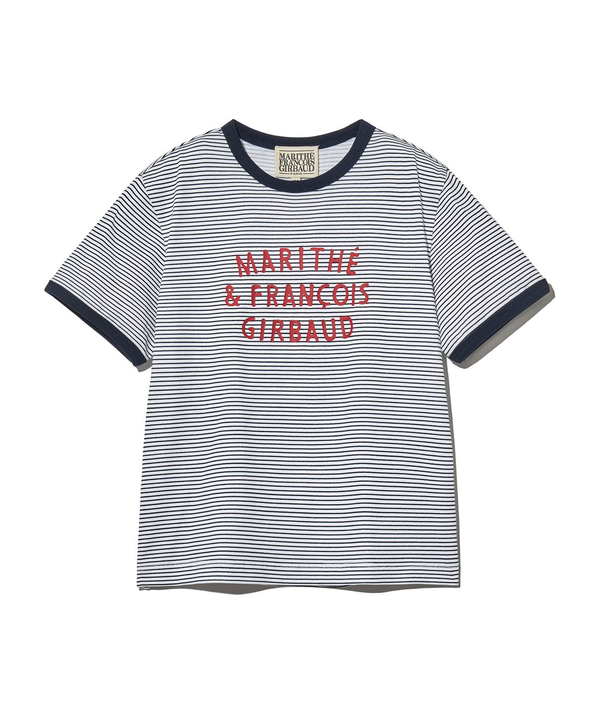 마리떼 키즈(MARITHÉ KIDS) KIDS BASIC FIT STRIPE RINGER TEE navy