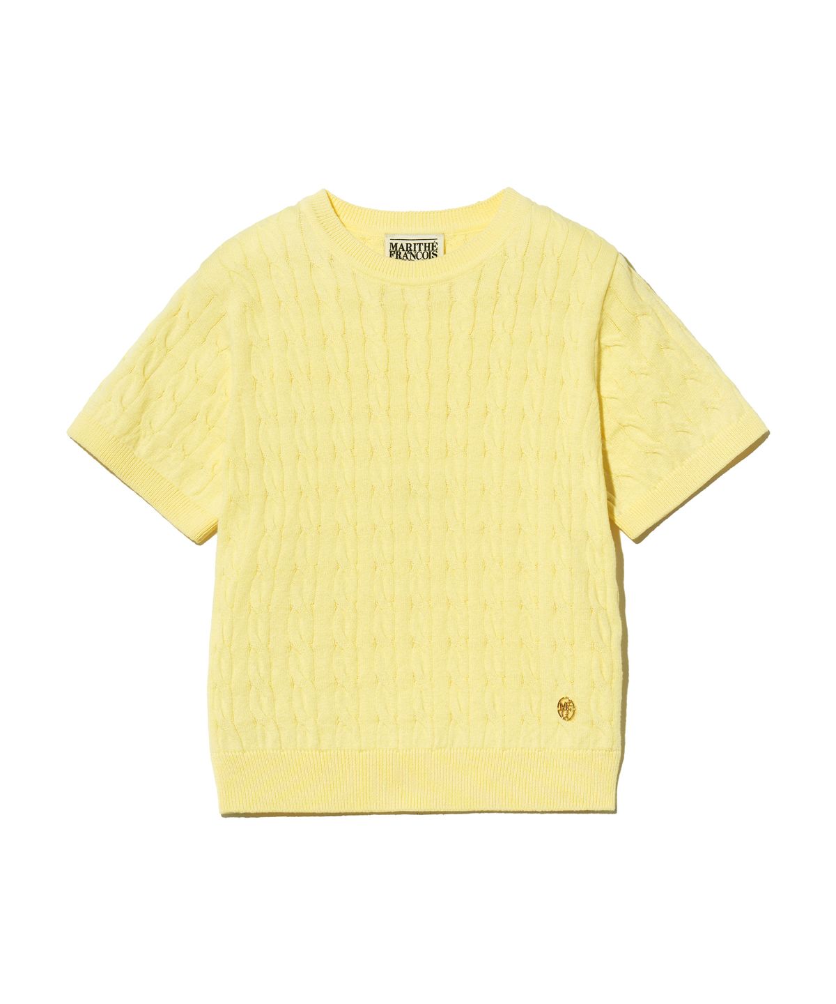 마리떼 키즈(MARITHÉ KIDS) KIDS W CABLE HALF SLEEVE PULLOVER light yellow