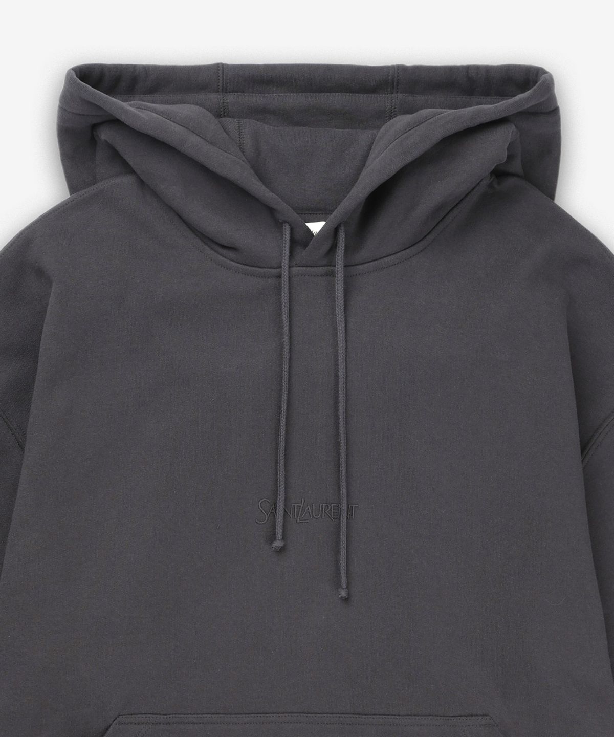 생로랑(SAINT LAURENT) 클래식 스몰 로고 후드 - 차콜 / 818538Y36SW1467