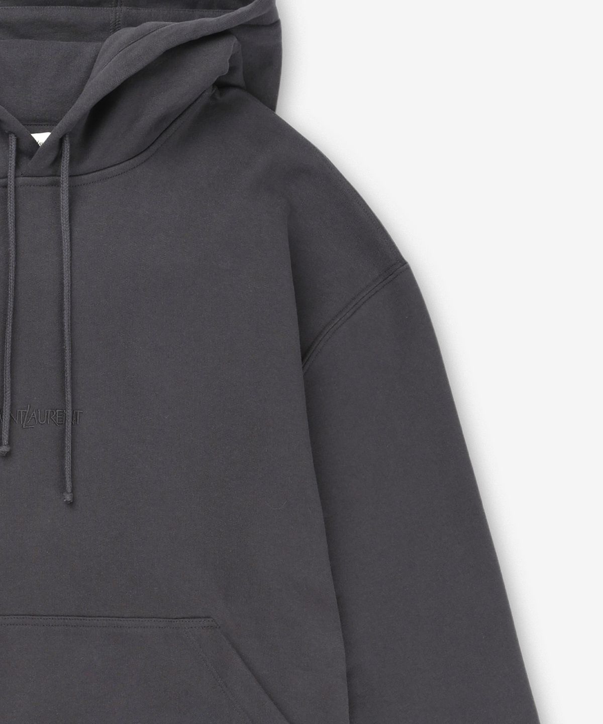 생로랑(SAINT LAURENT) 클래식 스몰 로고 후드 - 차콜 / 818538Y36SW1467