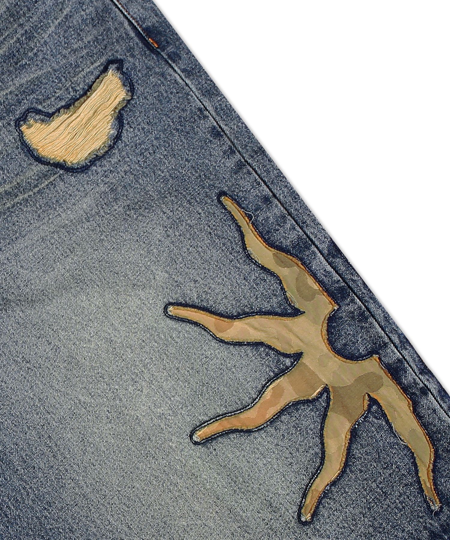 MUSINSA | XTONZ XP259 Sunshine Wide Bermuda Denim Pants (BLUE)