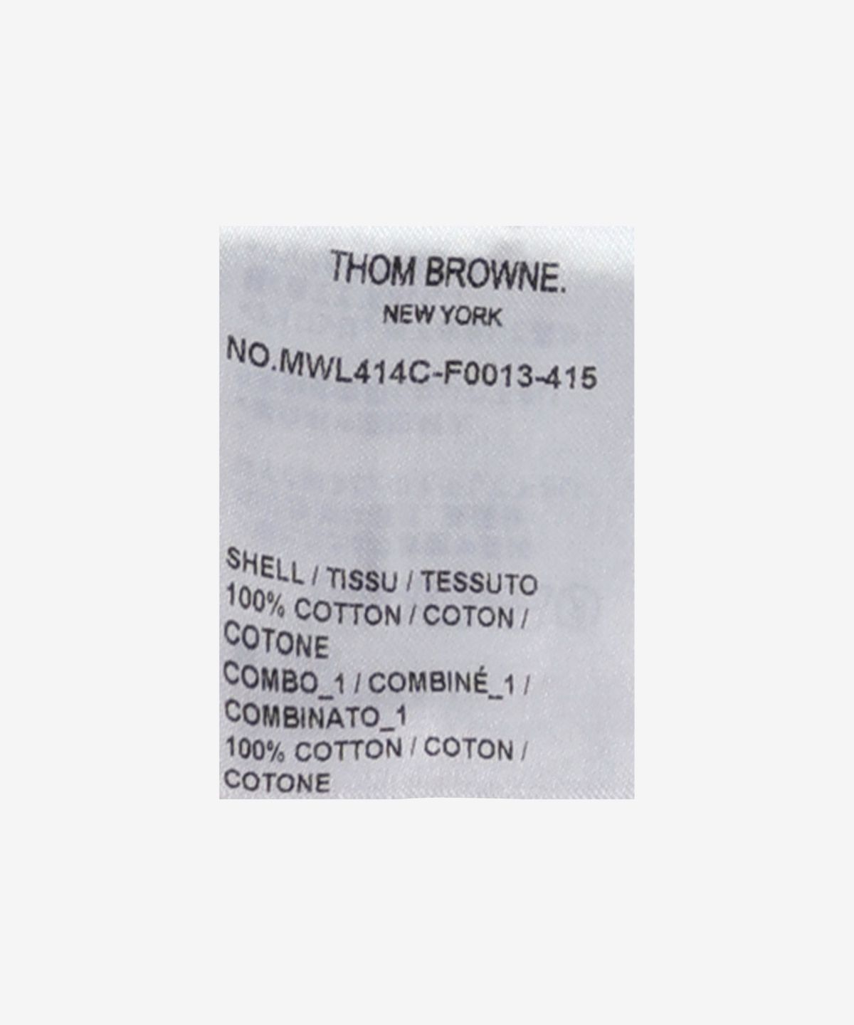 톰 브라운(THOM BROWNE) 스트라이프 옥스포드 4바 미니 라운드 카라 셔츠 - 네이비:화이트 / MWL414CF0013415