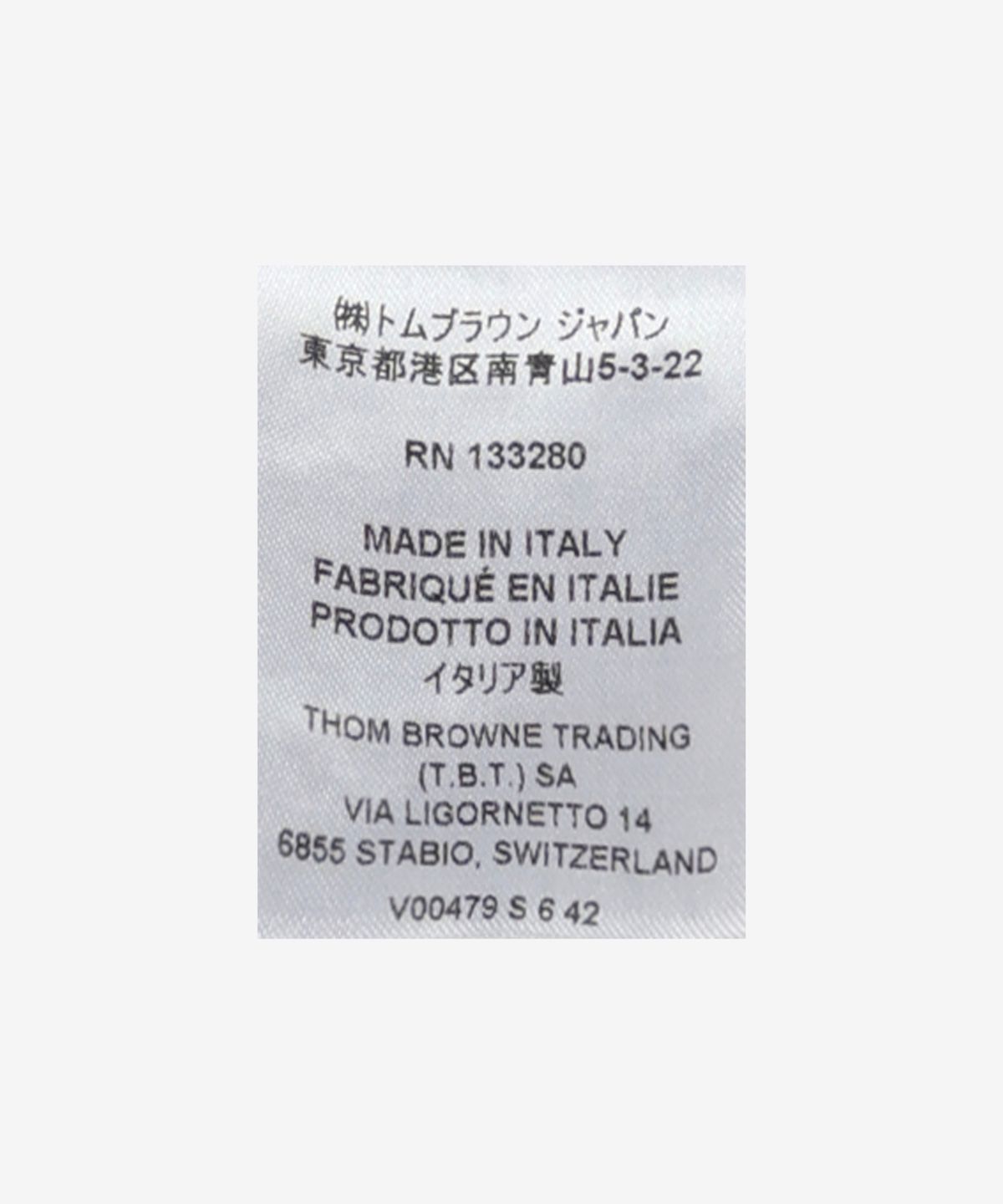 톰 브라운(THOM BROWNE) 스트라이프 옥스포드 4바 미니 라운드 카라 셔츠 - 네이비:화이트 / MWL414CF0013415
