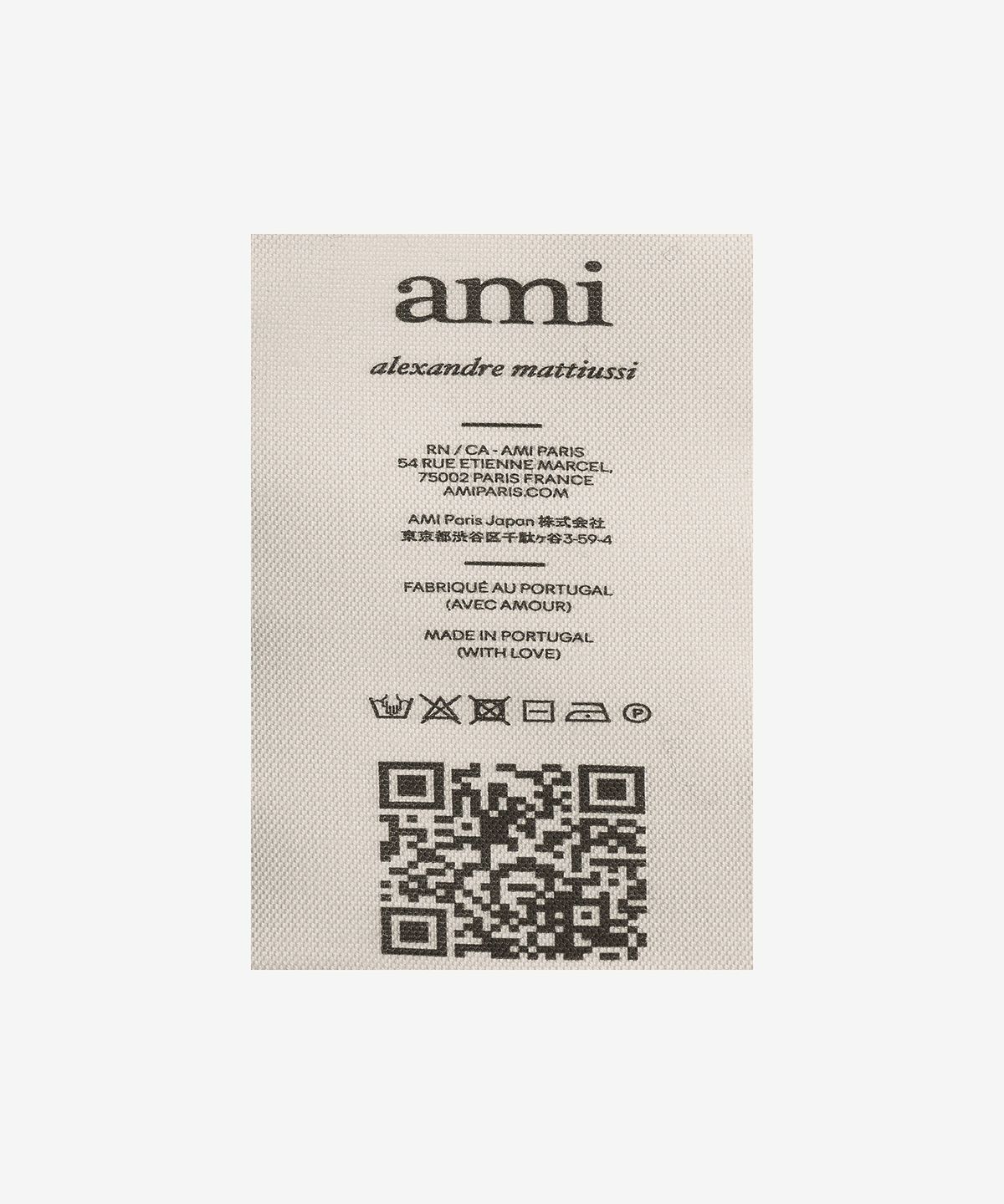 아미(AMI) 빅하트 인타르시아 로고 울 니트 - 블랙 / BFUKS006018009