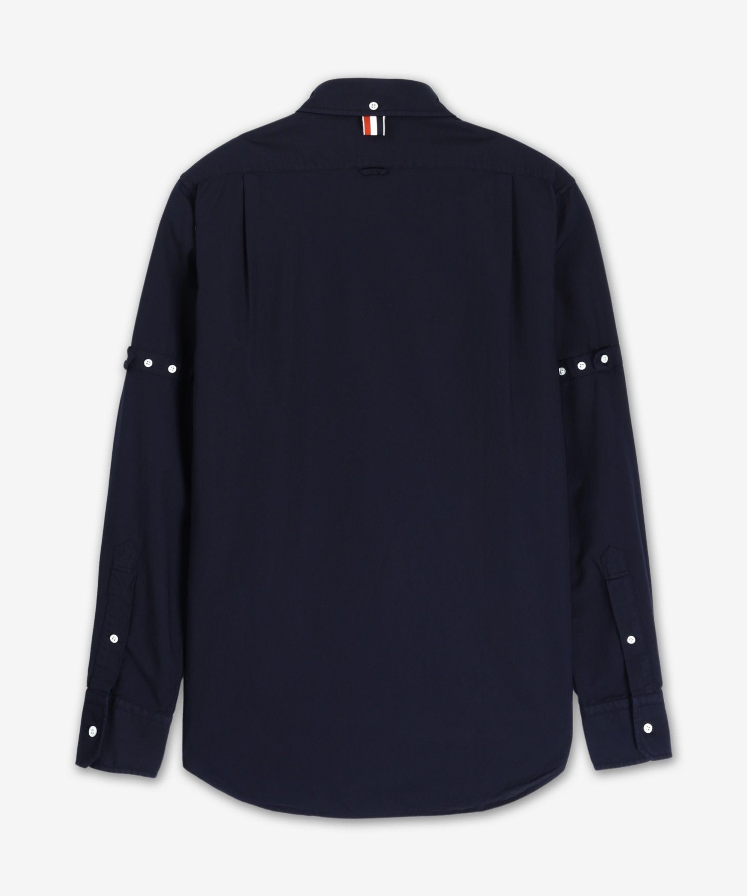 THOM BROWNE 長袖カットソー ネイビー サイズ3 大きいサイズ4☆USA製】THOM BROWNE 長袖オックスフォードシャツ○青系