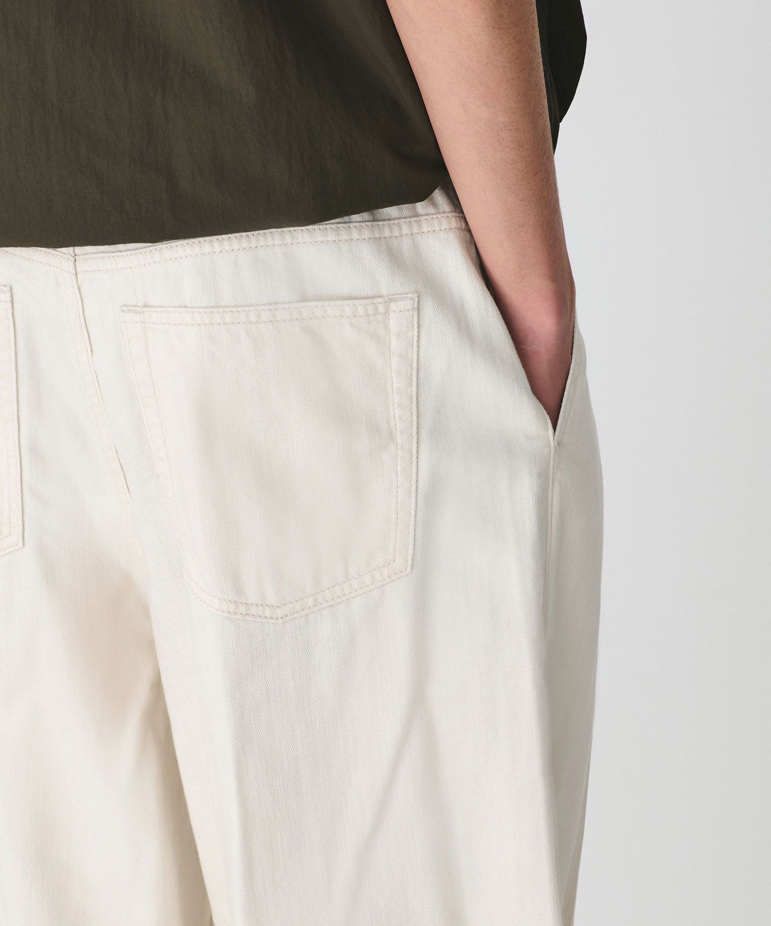 ★MUSINSA STANDARD★ Belted semi balloon denim pants cream M MUSINSA | MUSINSA STANDARD Linen-like semi-balloon denim