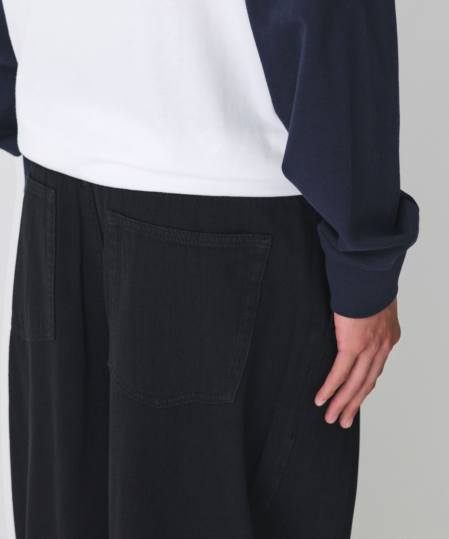 MUSINSA | MUSINSA STANDARD Linen-like semi-balloon denim