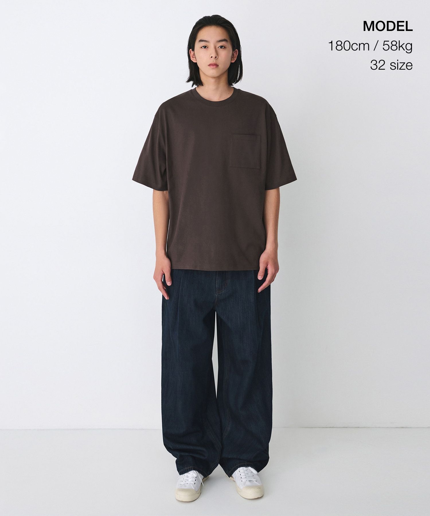 MUSINSA | MUSINSA STANDARD Linen-like semi-balloon denim