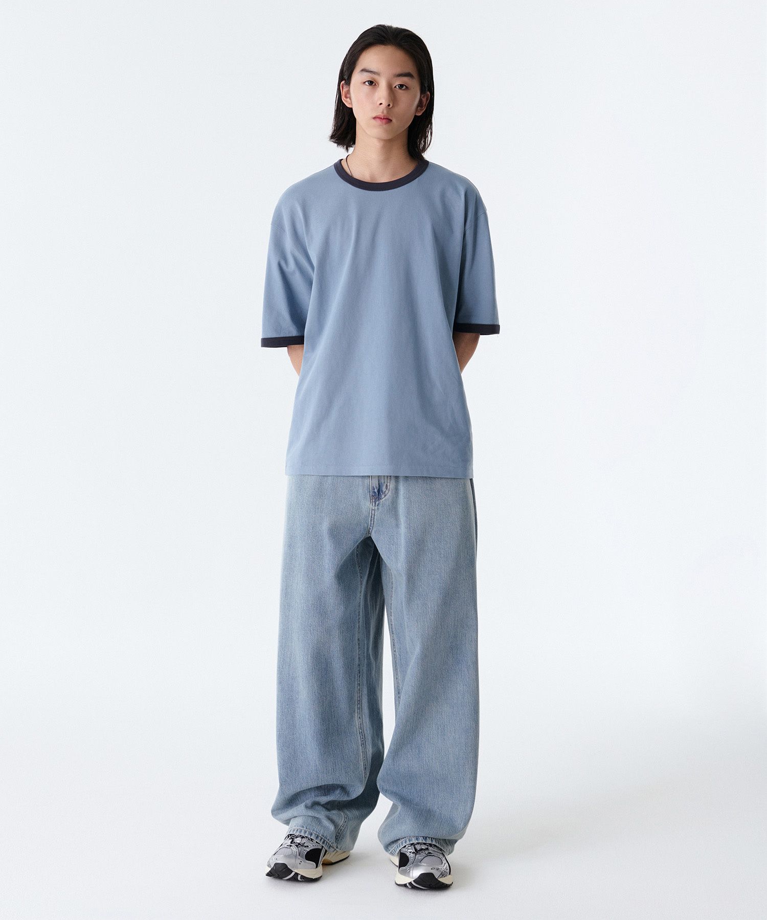★MUSINSA STANDARD★ Linen-like extra wide denim pants sky b MUSINSA | MUSINSA STANDARD Linen-like extra wide denim pants