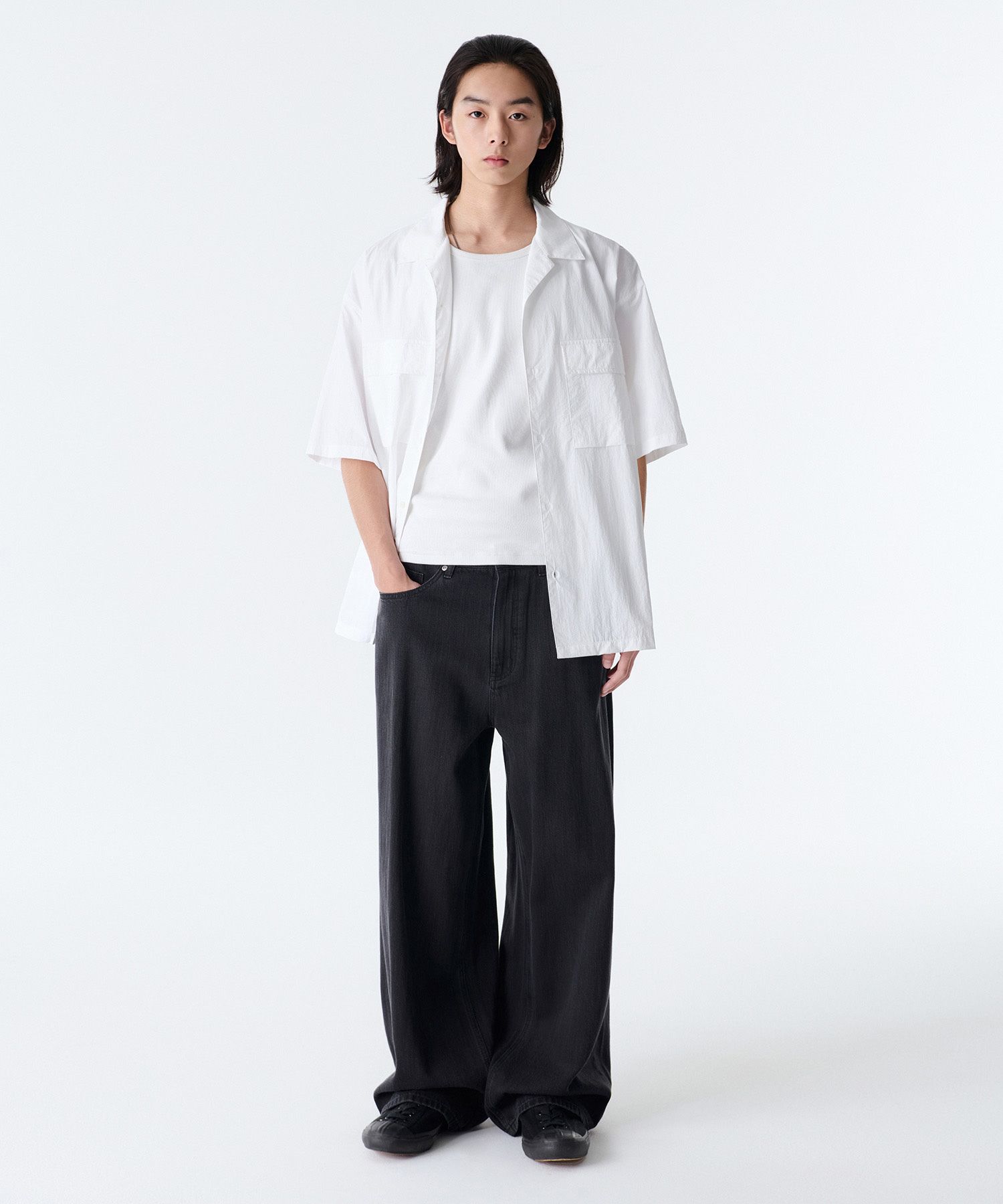 ★MUSINSA STANDARD★ Linen-like extra wide denim pants bleac MUSINSA | MUSINSA STANDARD Linen-like extra wide denim pants