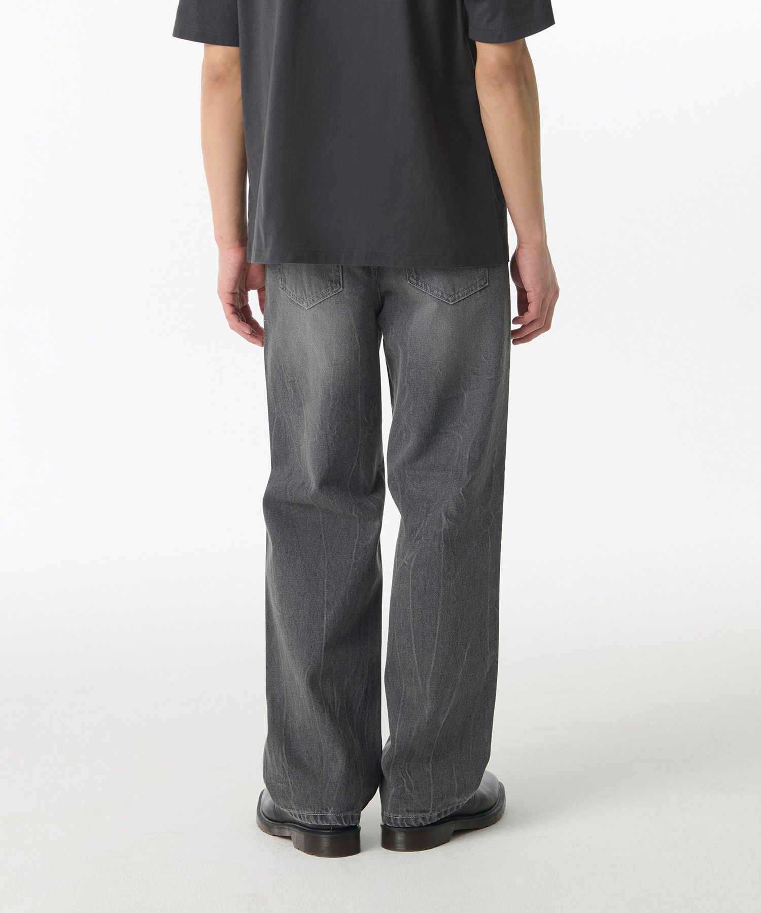 ★MUSINSA STANDARD★ Crease Washed Loose Straight Denim Pant MUSINSA | MUSINSA STANDARD Crease Washed Loose Straight