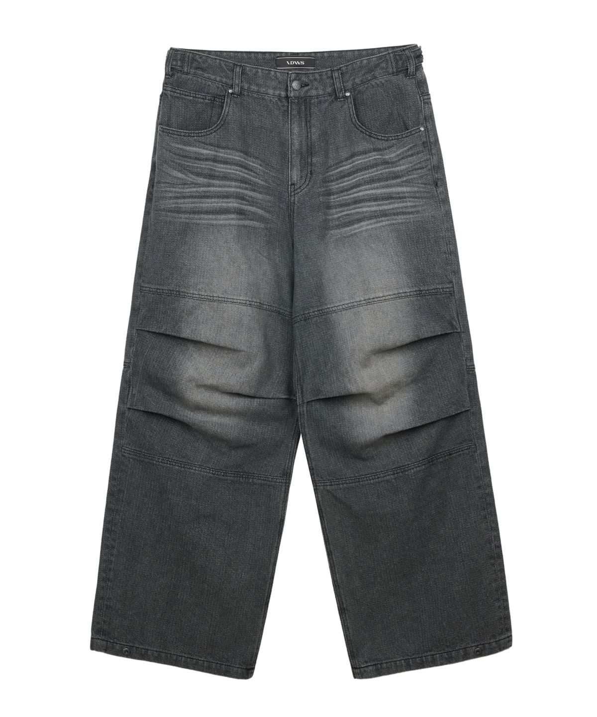 아이돈워너셀(IDWS) Cactus Pattern Maxi Denim Pants Black