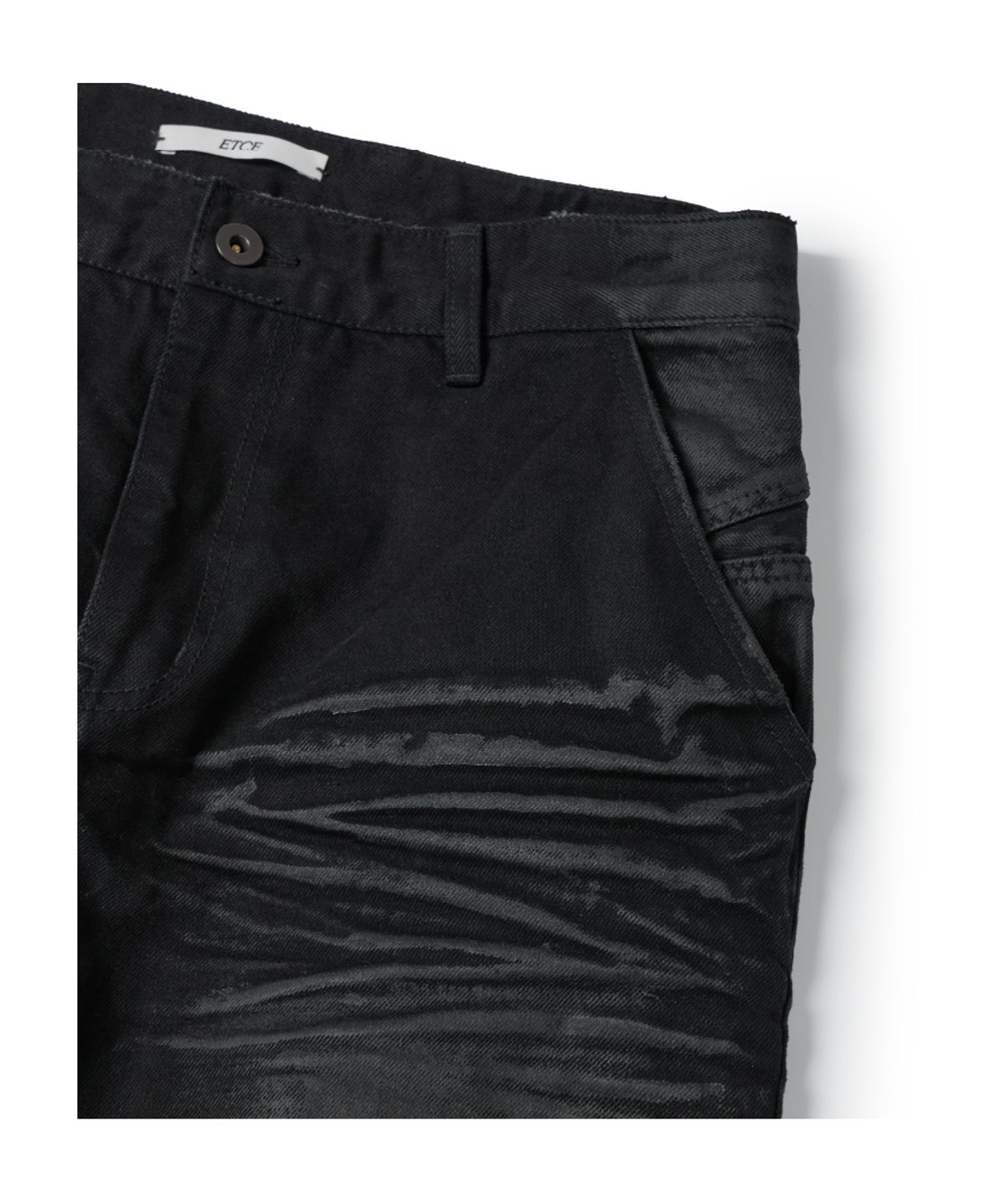 이티씨이(ETCE) KENDRICK REGULAR DENIM PANTS (COATING BLACK)
