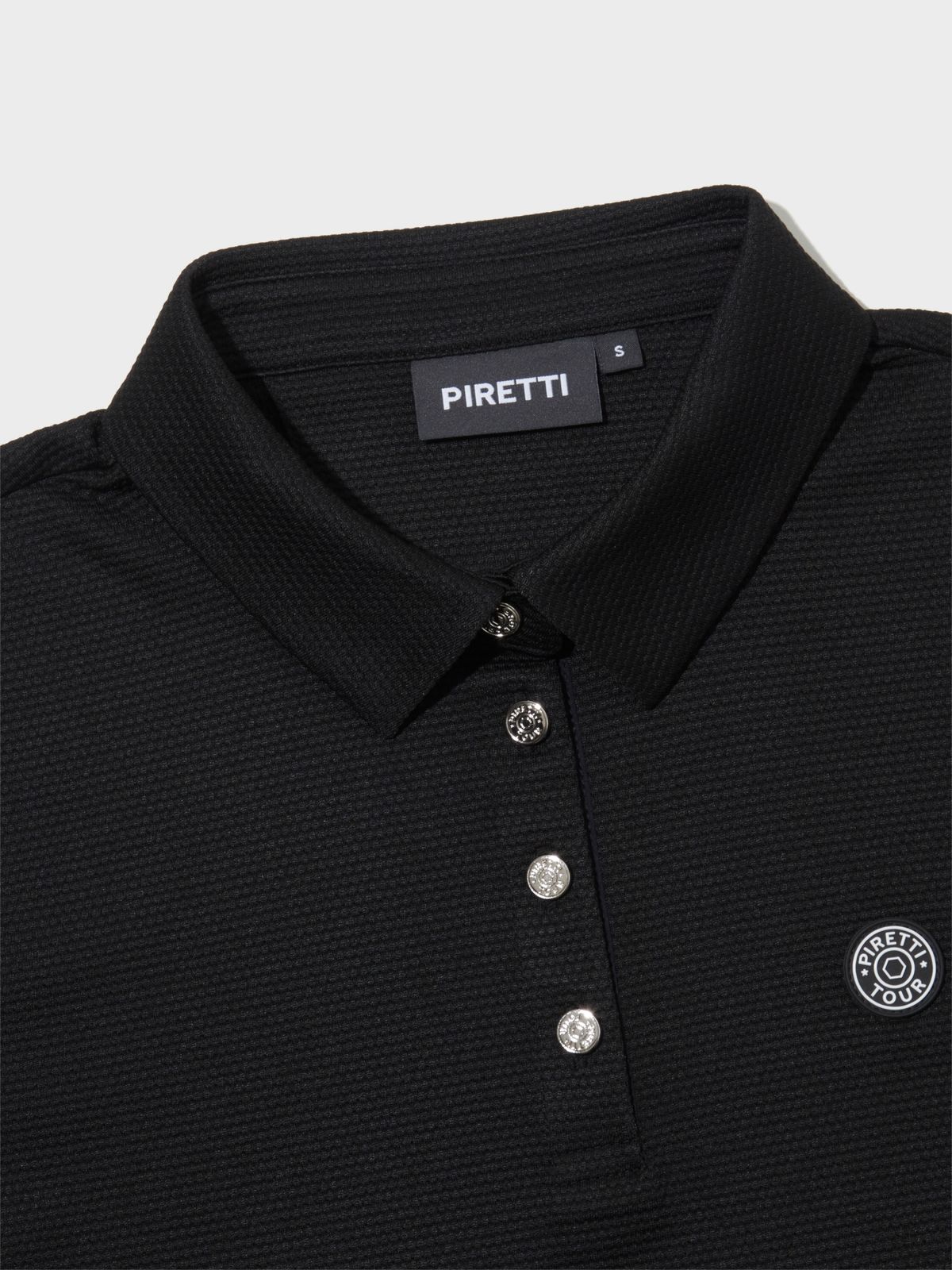 피레티(PIRETTI) 사보나 에센셜 폴로 티셔츠 W_Black
