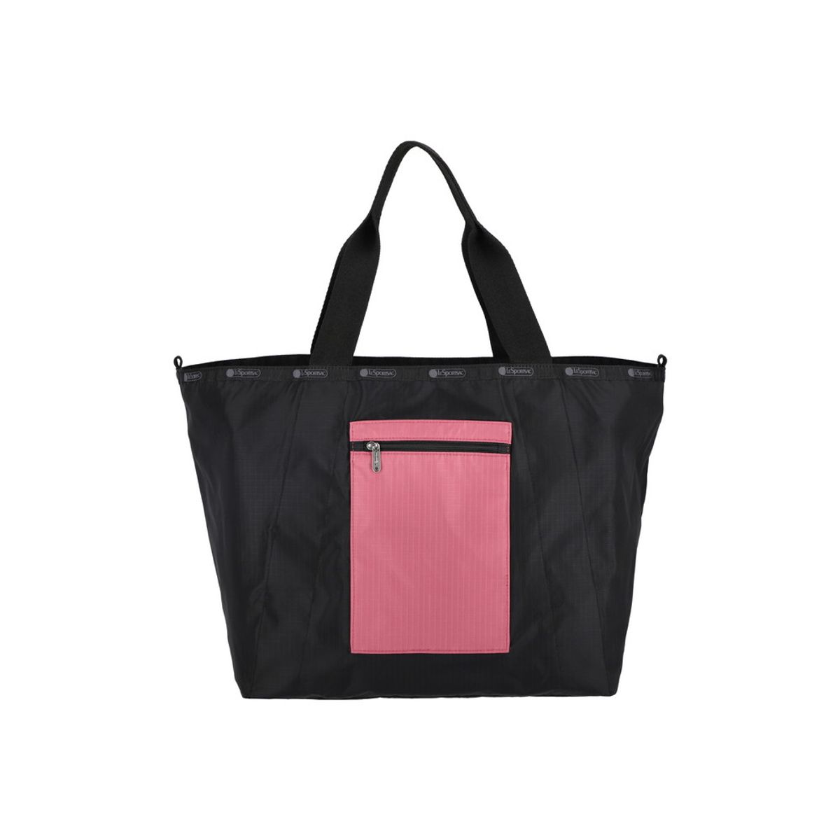 레스포색(LESPORTSAC) 투웨이 블랙/모브 E/W 리버시블 포켓 토트백 [1043.LB47]