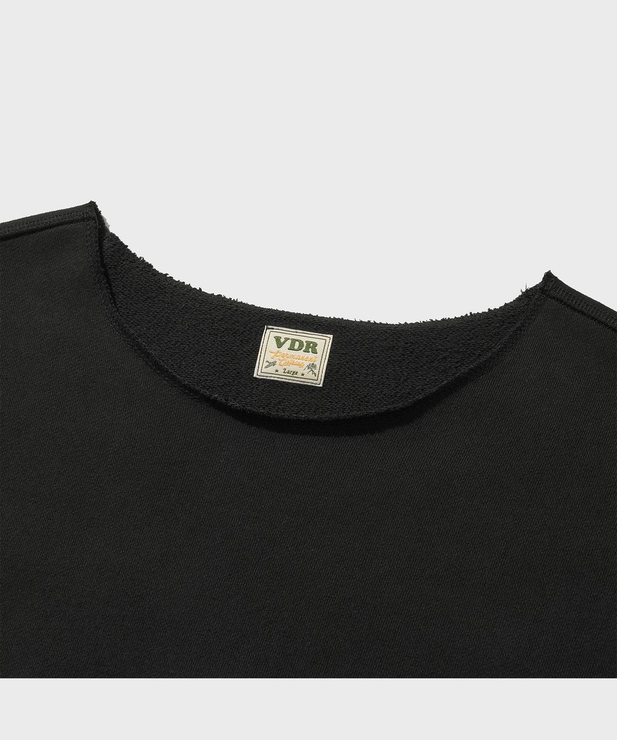 비디알(VDR) 2POCKET DAMAGED SWEAT PARKA [Black Night]