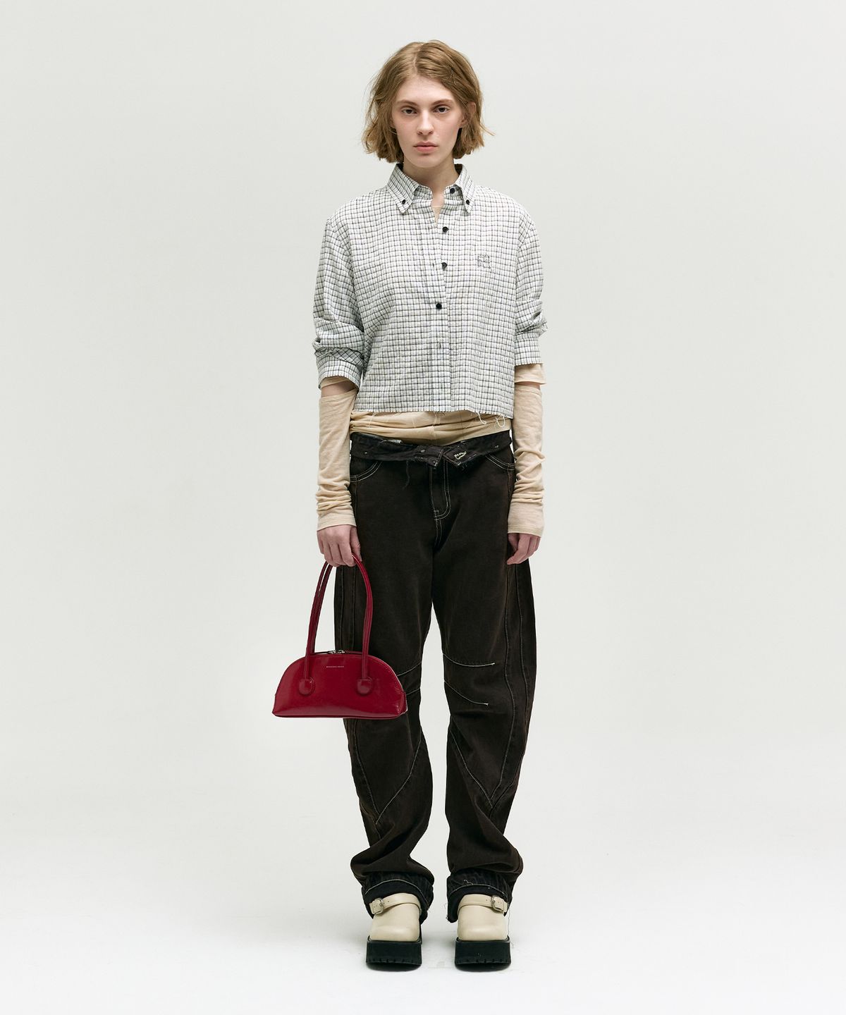 마지셔우드(MARGESHERWOOD) BESSETTE SHOULDER_chili crinkle