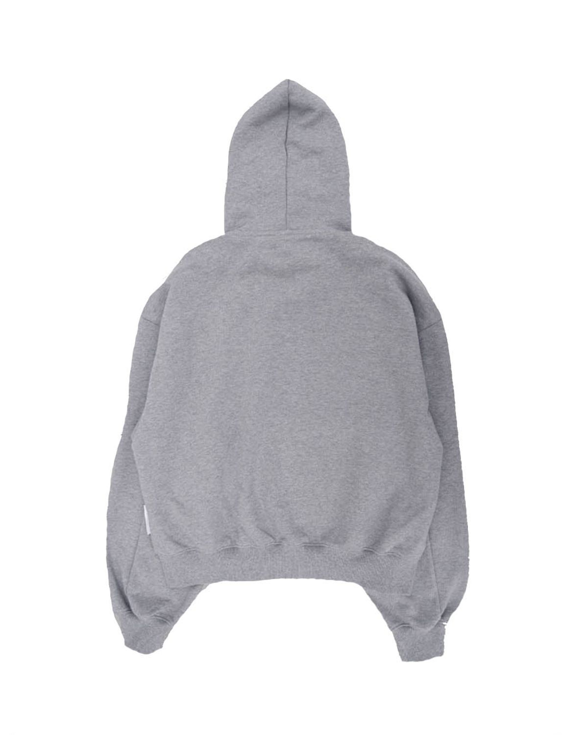 더뮤지엄비지터(THEMUSEUMVISITOR) RABBIT EMBROIDERY ZIPUP HOODIE (GREY)
