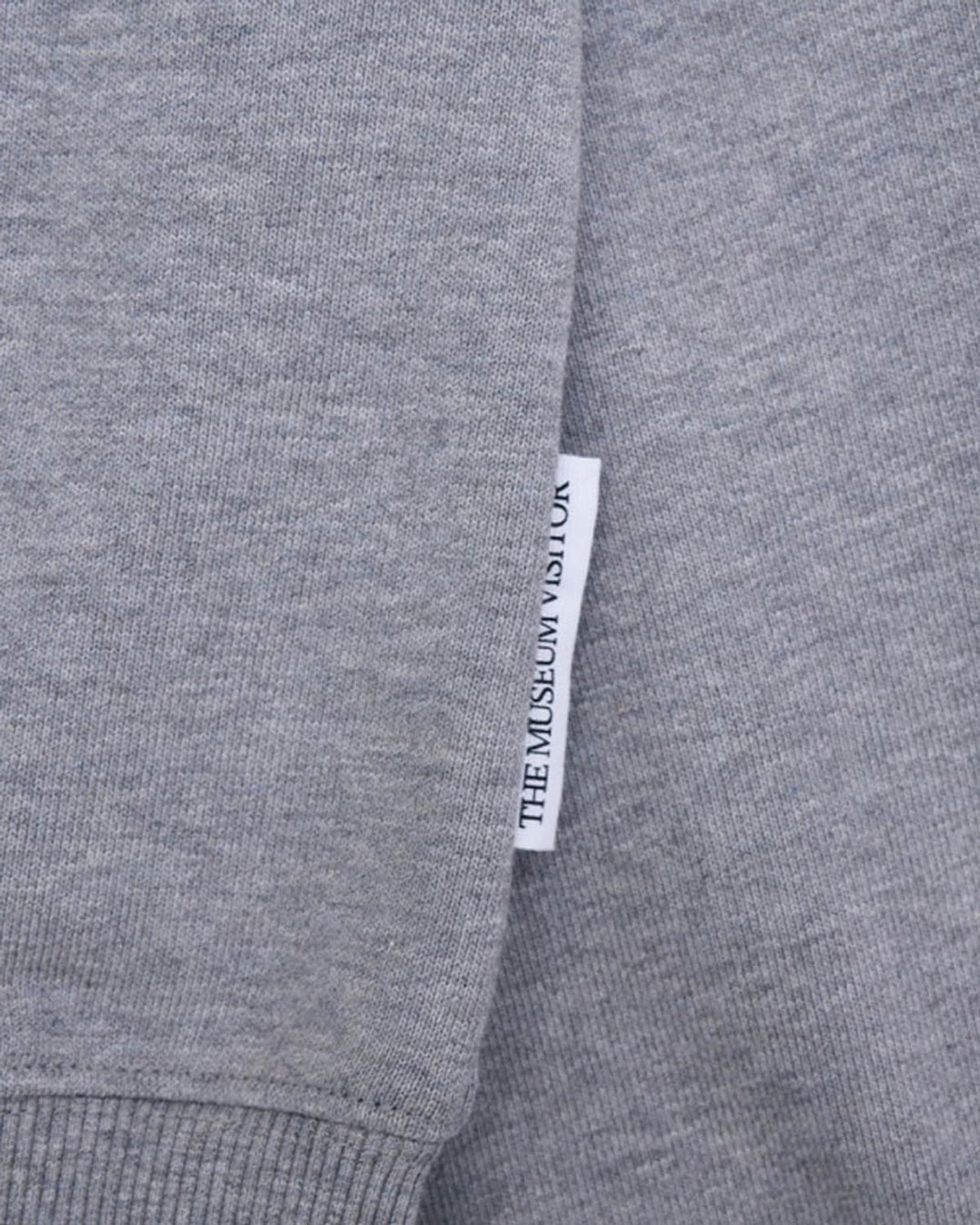 더뮤지엄비지터(THEMUSEUMVISITOR) RABBIT EMBROIDERY ZIPUP HOODIE (GREY)