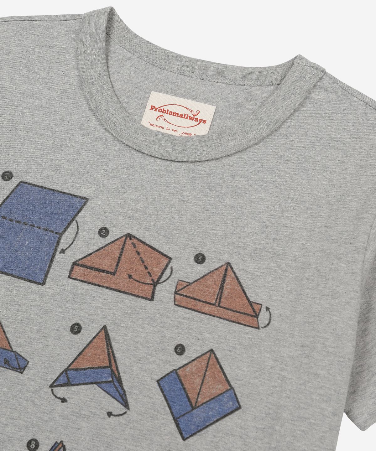 프라블럼올웨이즈(PROBLEMALLWAYS) Crumpled Voyage T-Shirt Gray