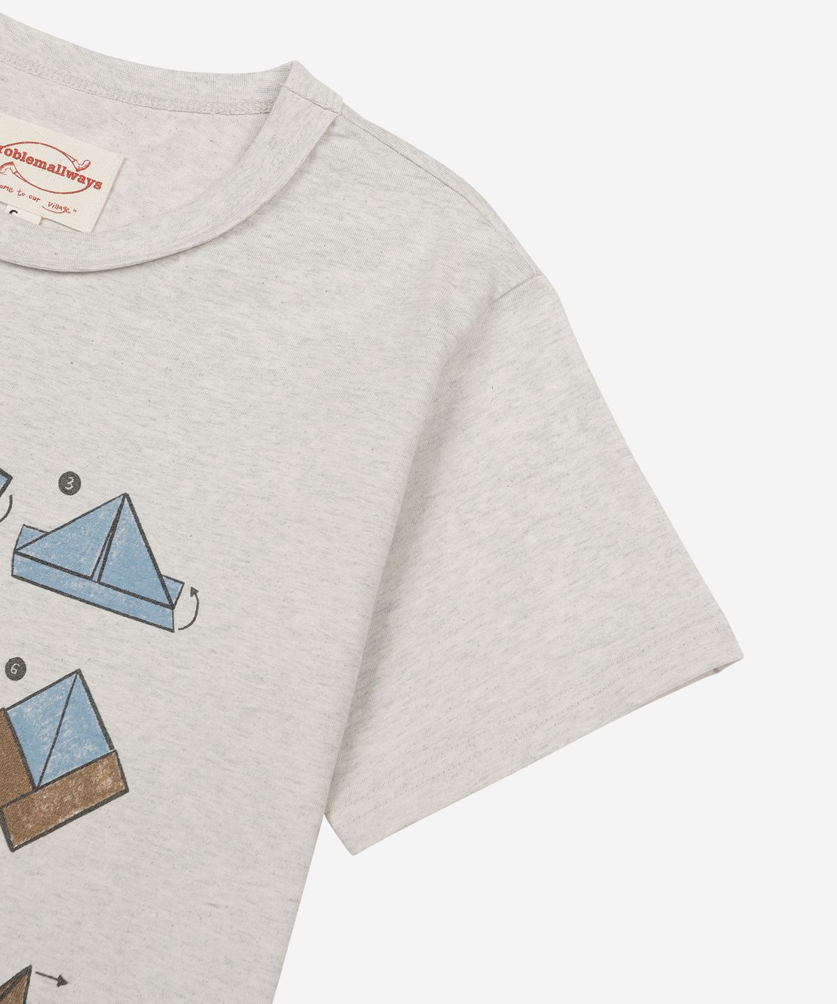 프라블럼올웨이즈(PROBLEMALLWAYS) Crumpled Voyage T-Shirt Oatmeal