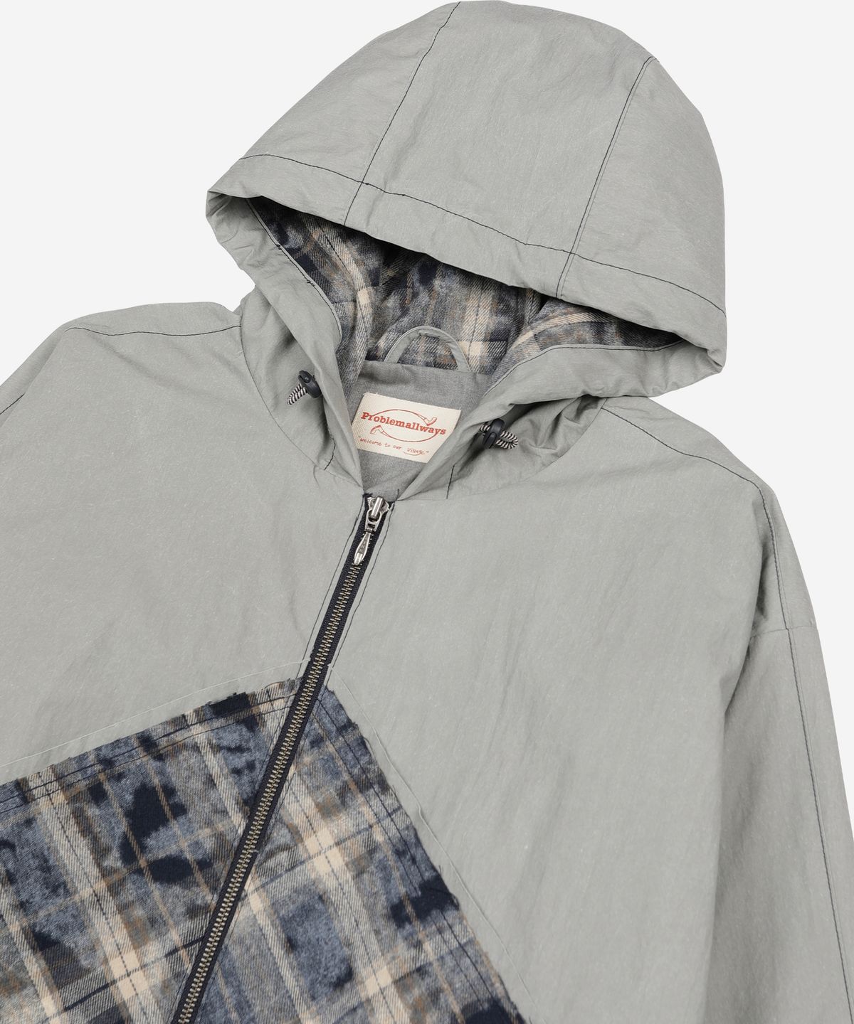 프라블럼올웨이즈(PROBLEMALLWAYS) Faded Love Hoodie Zip-Up Gray