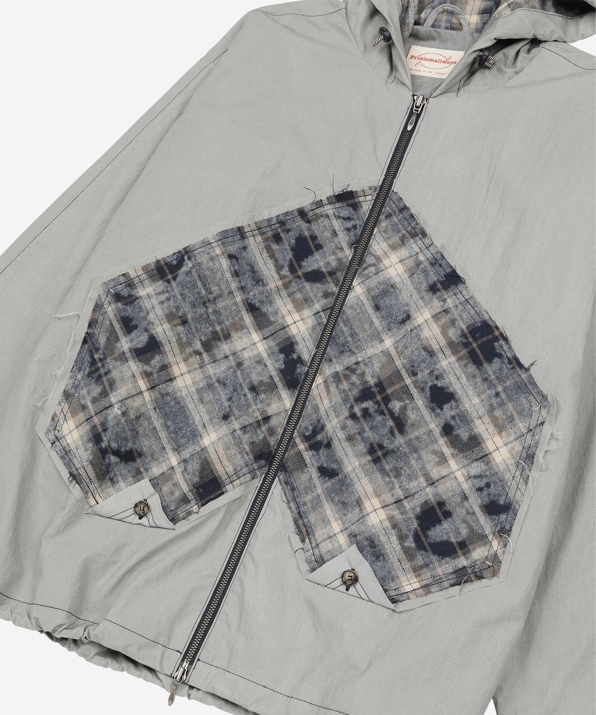프라블럼올웨이즈(PROBLEMALLWAYS) Faded Love Hoodie Zip-Up Gray