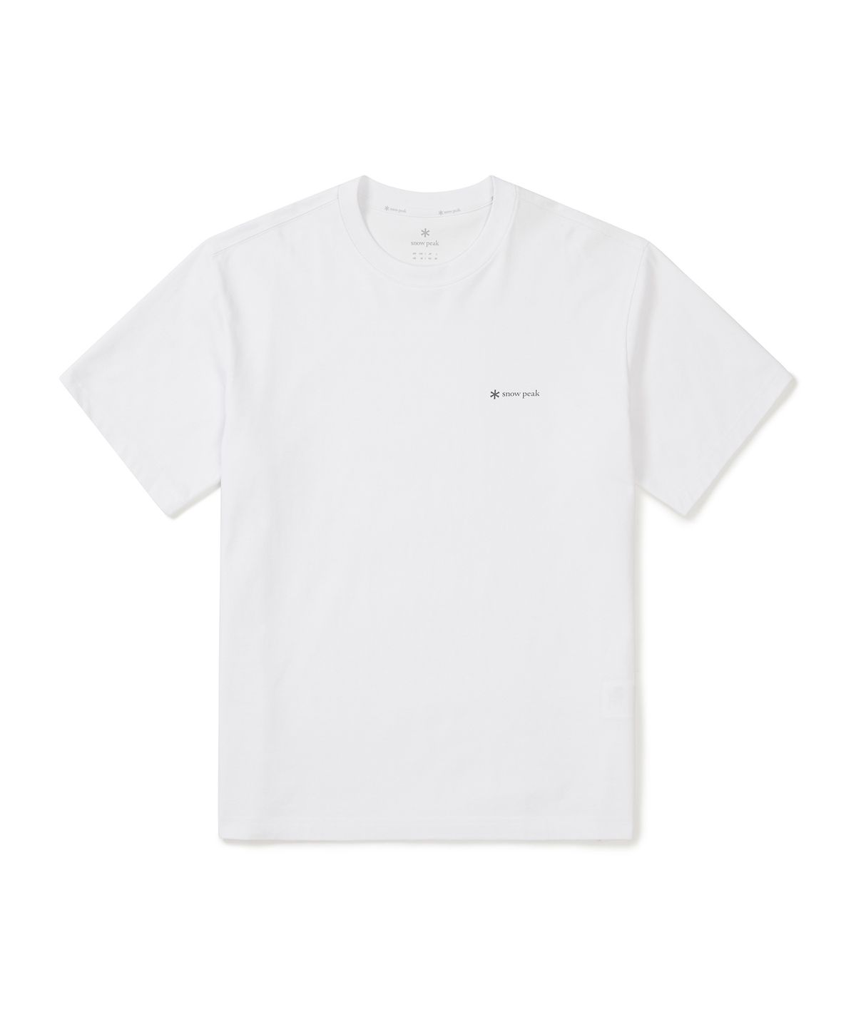 스노우피크 어패럴(SNOWPEAK APPAREL) 에어로쿨 스몰로고 반팔 티셔츠 (S25MUFTS76) White