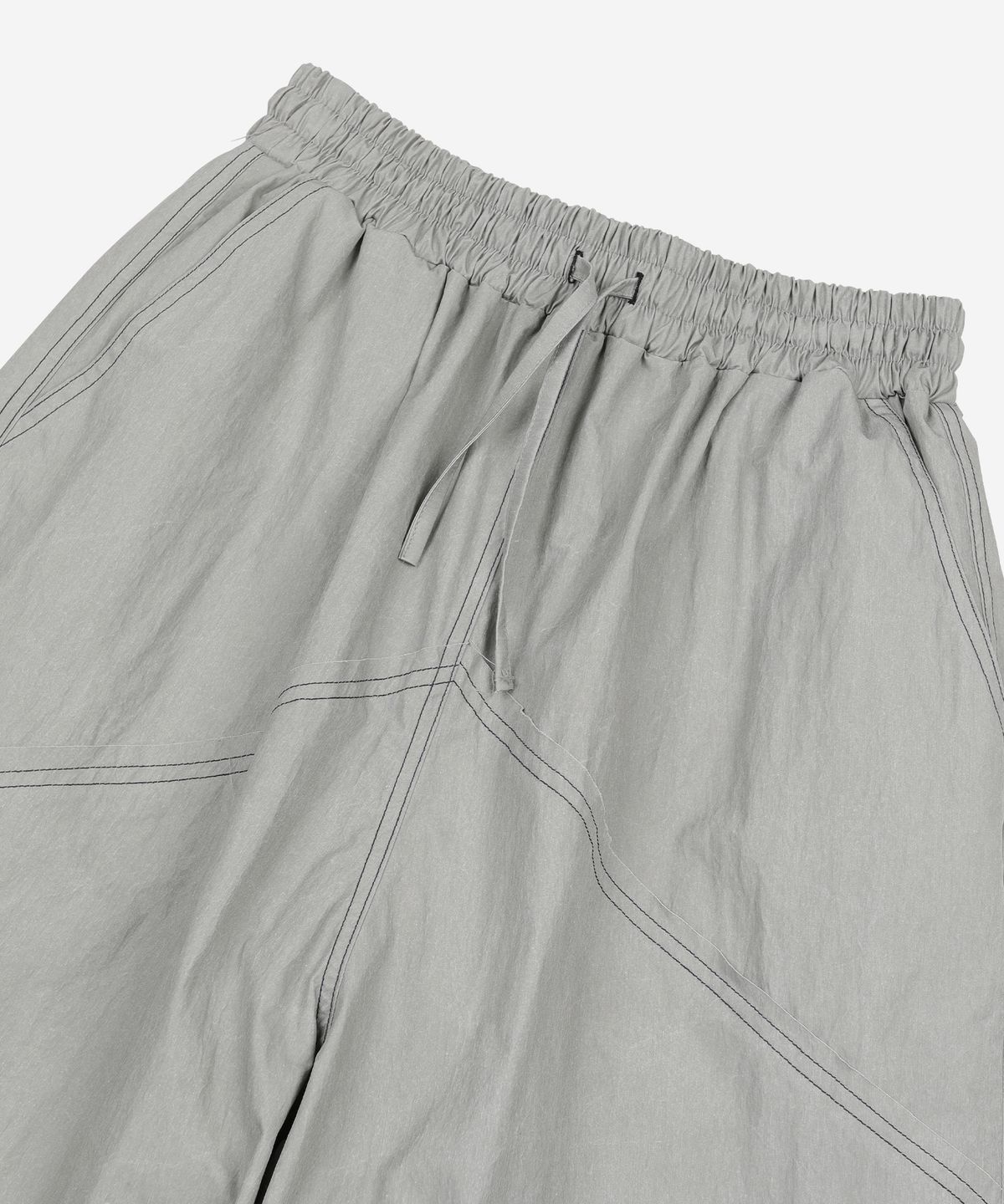 프라블럼올웨이즈(PROBLEMALLWAYS) Offset Heart-Patch Vintage Shorts Gray