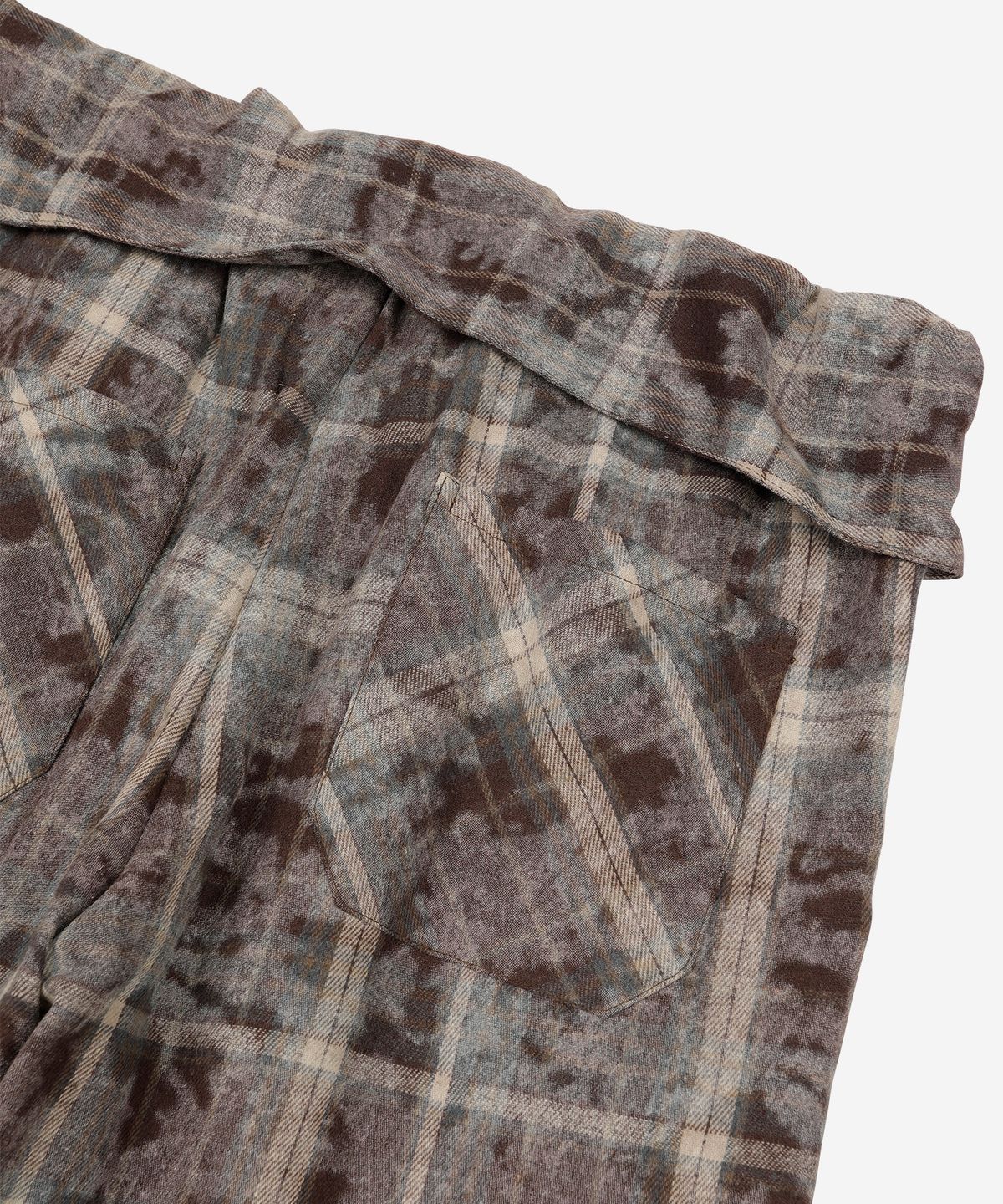 프라블럼올웨이즈(PROBLEMALLWAYS) Rustic Check Shirt Pants Brown