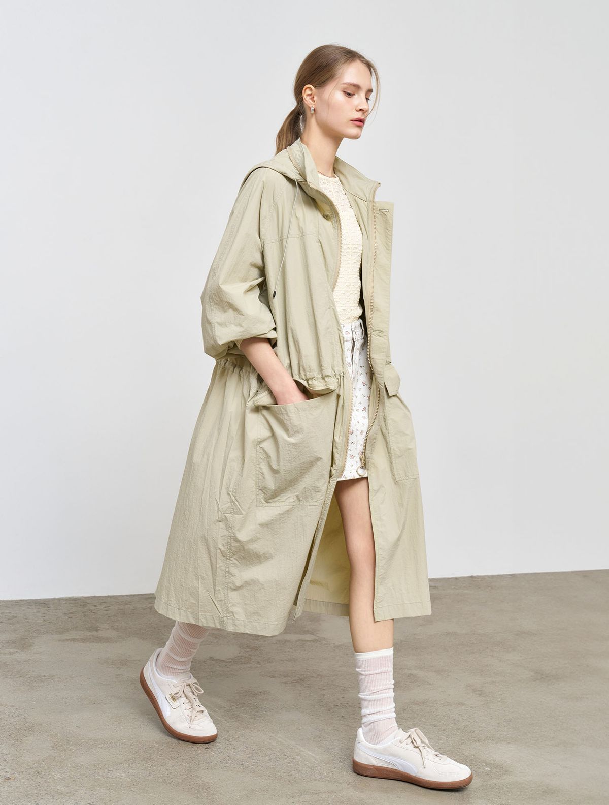 제너럴아이디어(GENERALIDEA) UNISEX 유틸리티 롱 사파리 점퍼 [BEIGE] / SBE1U07003