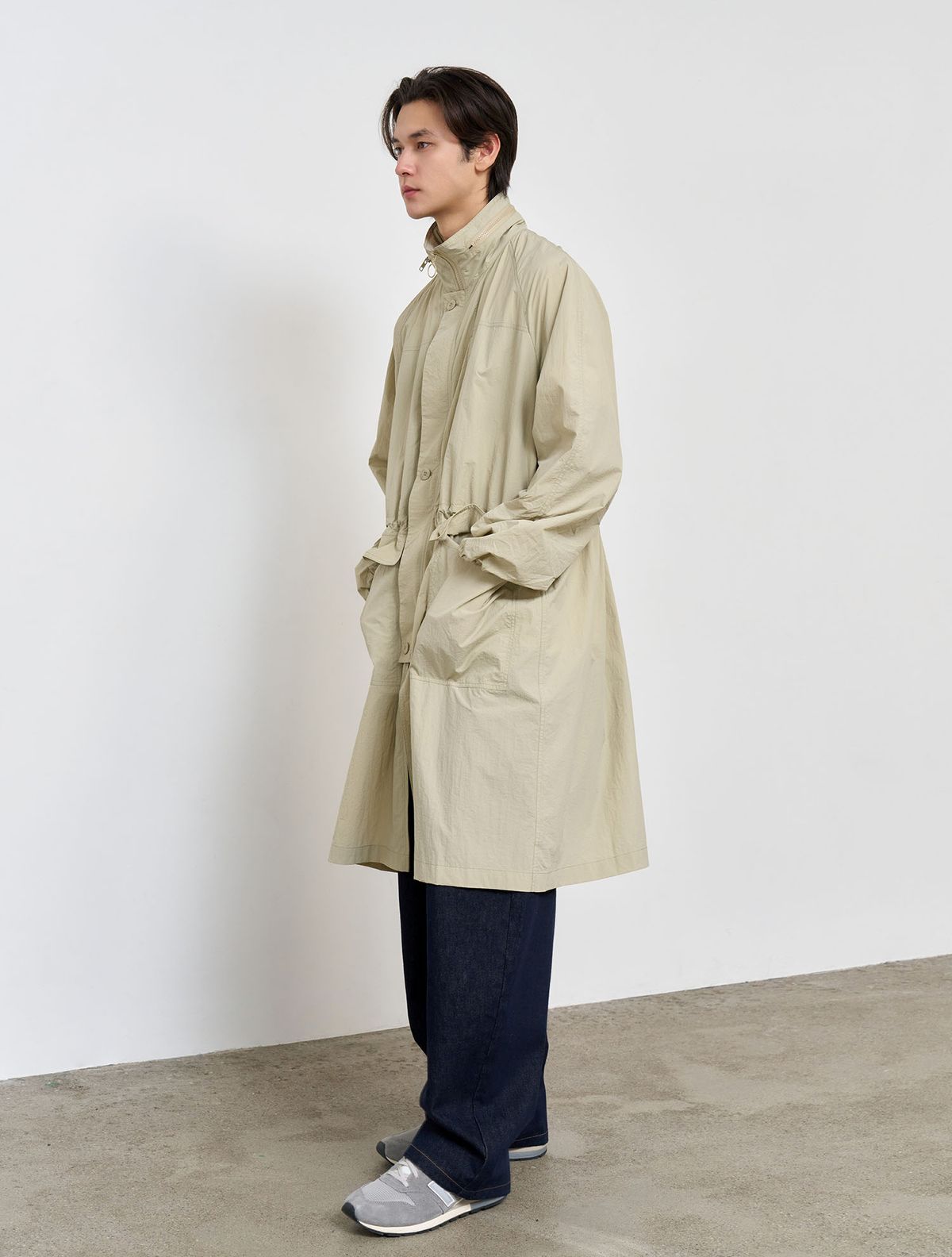 제너럴아이디어(GENERALIDEA) UNISEX 유틸리티 롱 사파리 점퍼 [BEIGE] / SBE1U07003