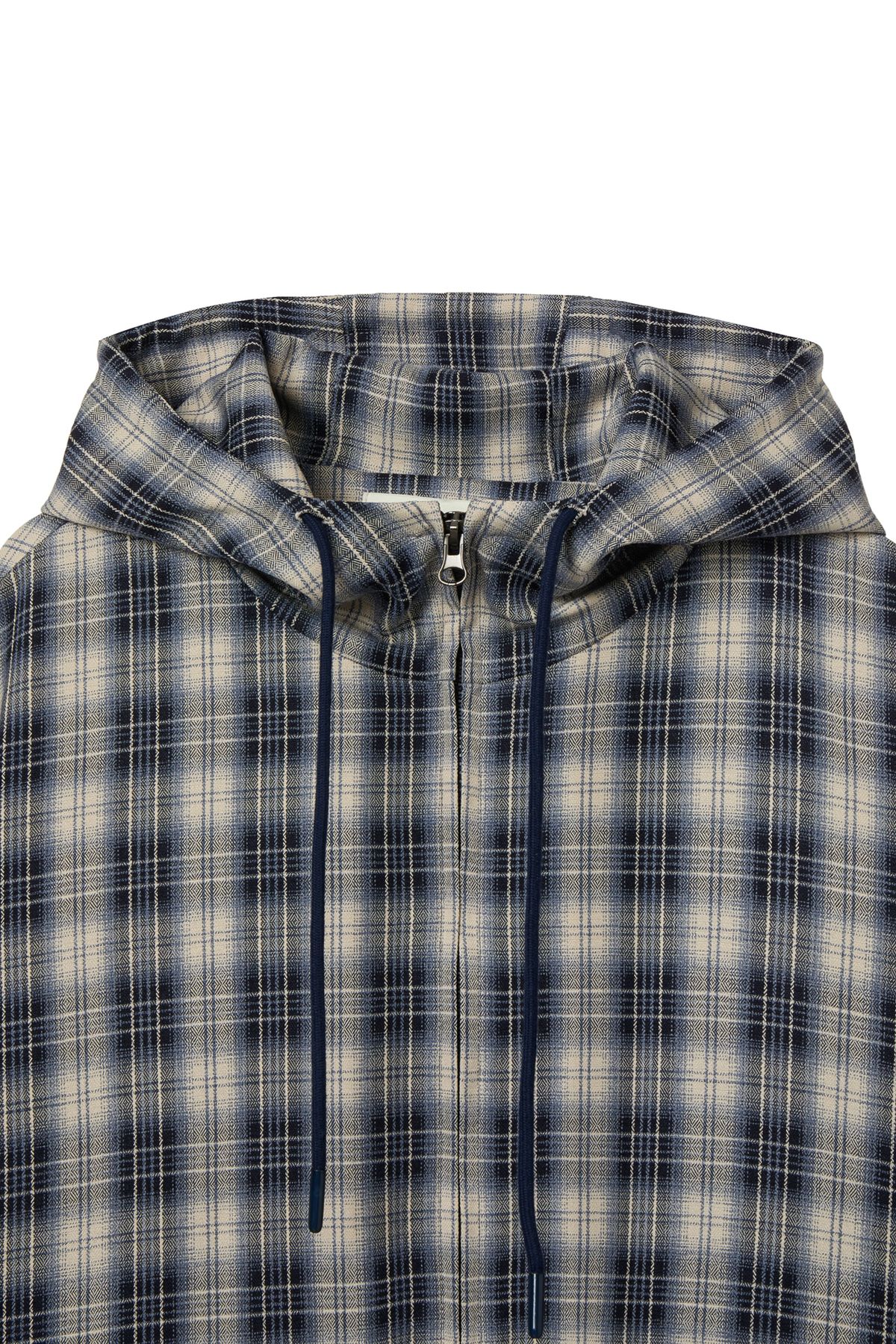 다이닛(DEINET) CHECK BOMBER JACKET IN NAVY