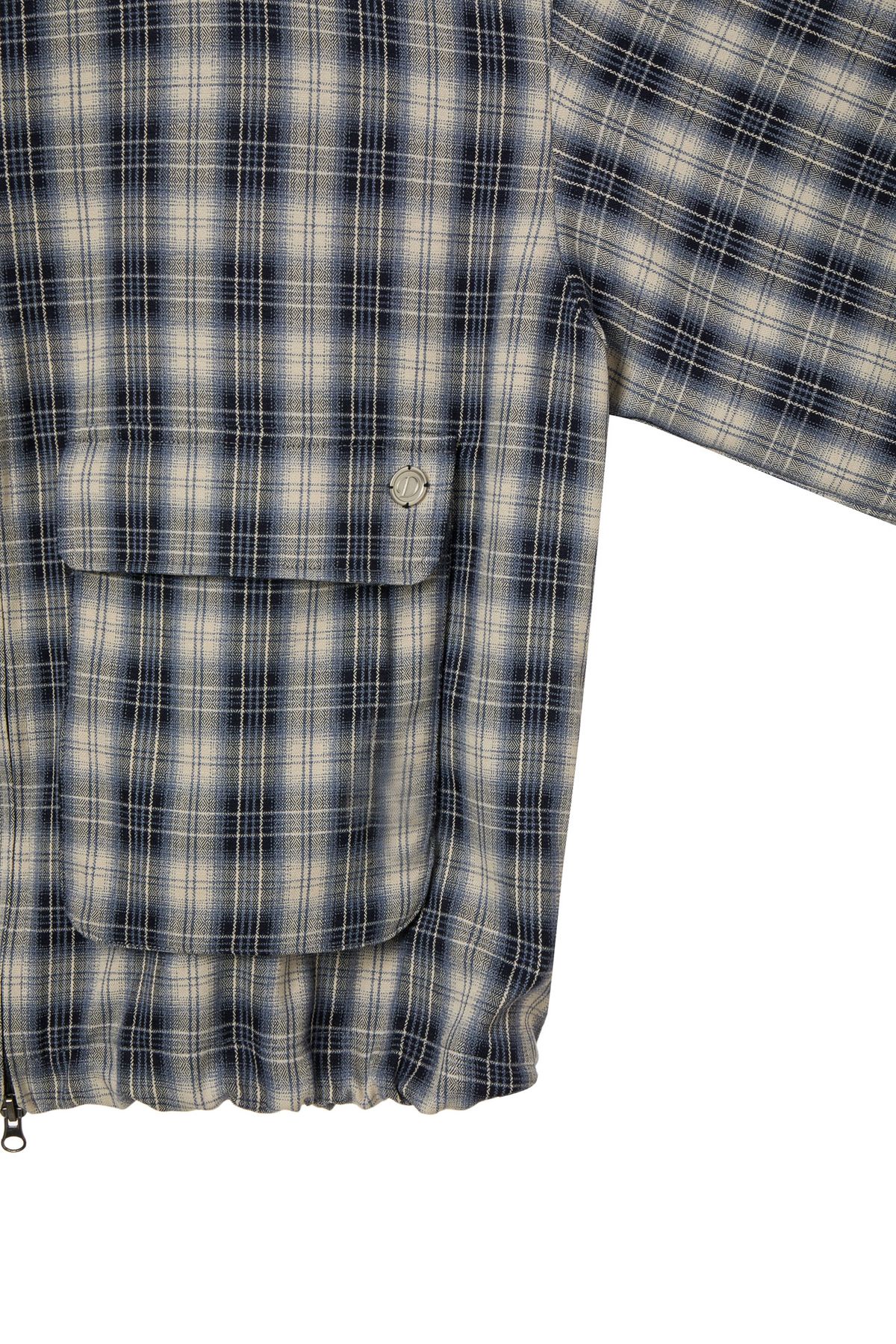 다이닛(DEINET) CHECK BOMBER JACKET IN NAVY