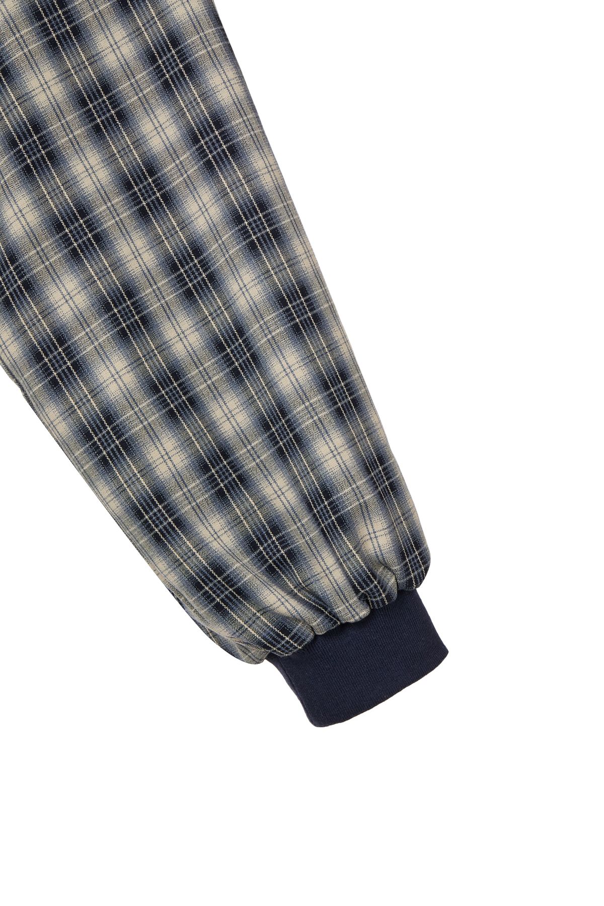 다이닛(DEINET) CHECK BOMBER JACKET IN NAVY