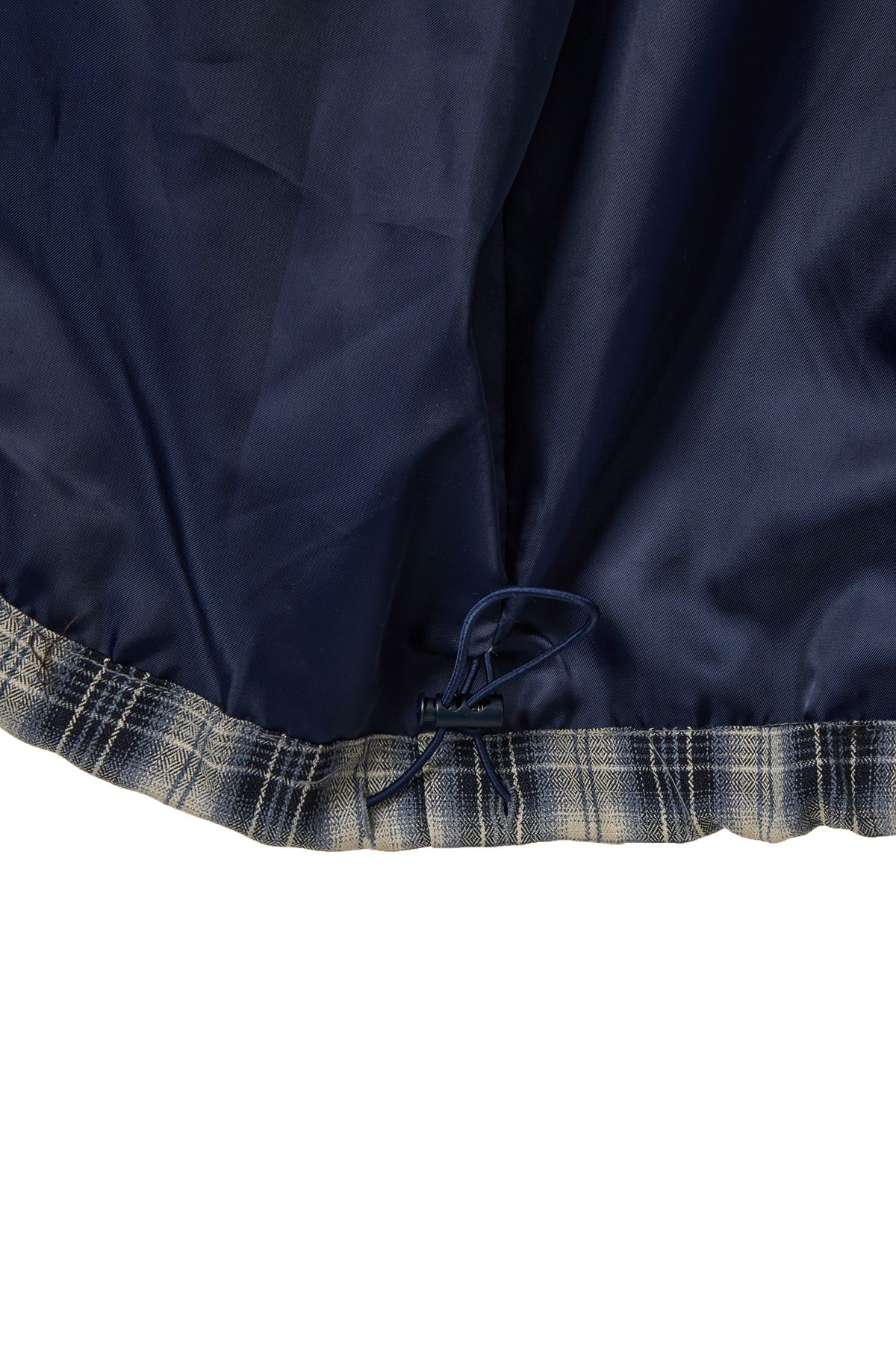 다이닛(DEINET) CHECK BOMBER JACKET IN NAVY