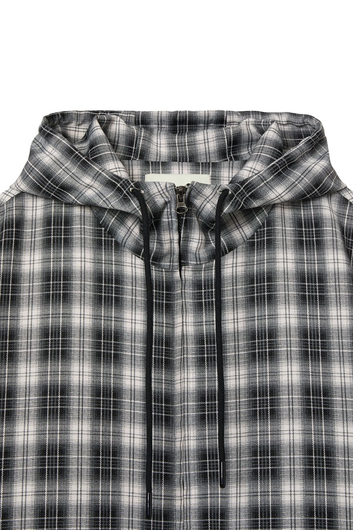 다이닛(DEINET) CHECK BOMBER JACKET IN BLACK