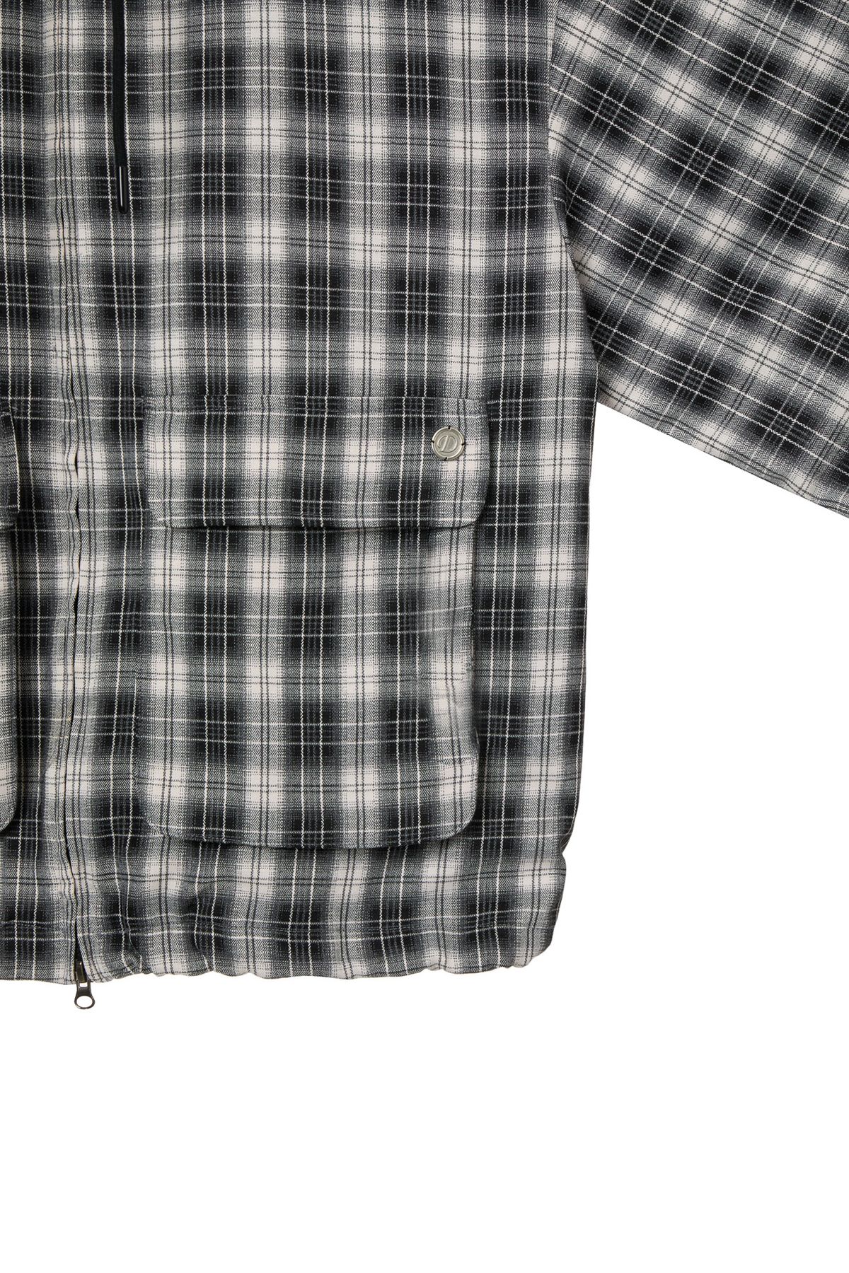 다이닛(DEINET) CHECK BOMBER JACKET IN BLACK
